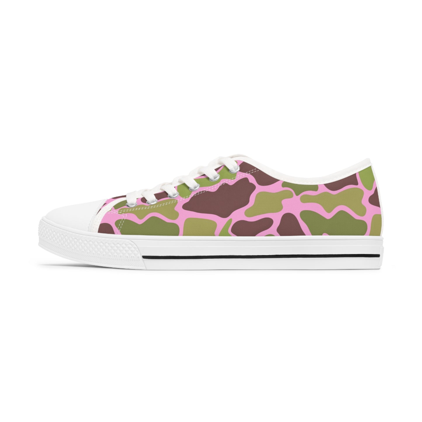 Women's Stylish Camouflage/Pink Low Top Sneakers