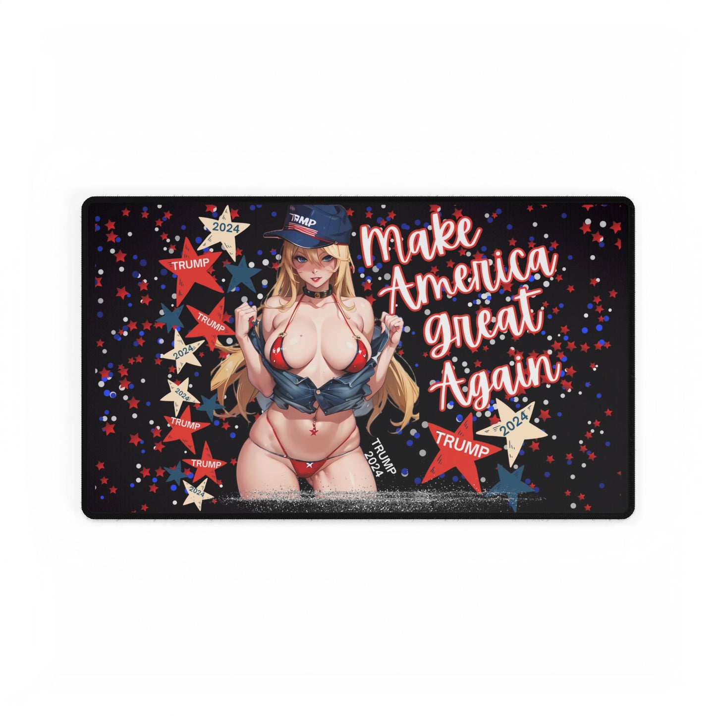 "MAGA" 2024 Sexy Bikini Girl, Trump Inspired Desk Mats