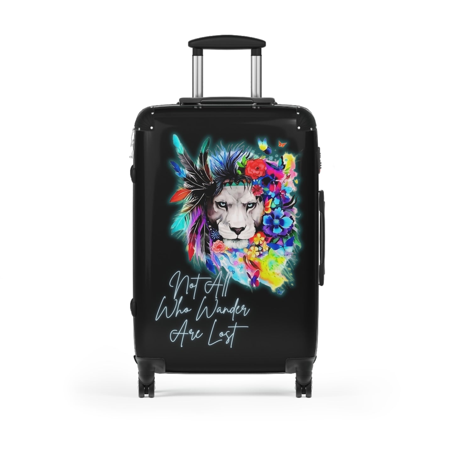 Hard-shell Travel Suitcases with Lock (3 Sizes) "Not All Who Wander Are Lost"