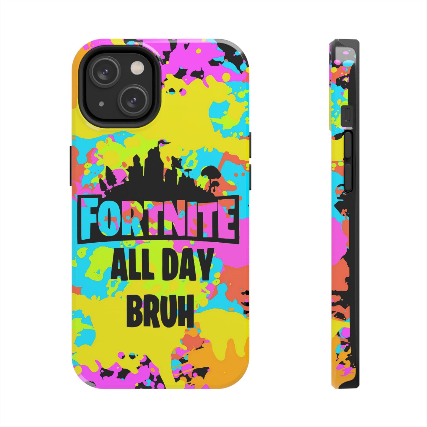 Apple iPhone Tough Phone Case (13-15 Pro Max) Splash Paint Fortnite