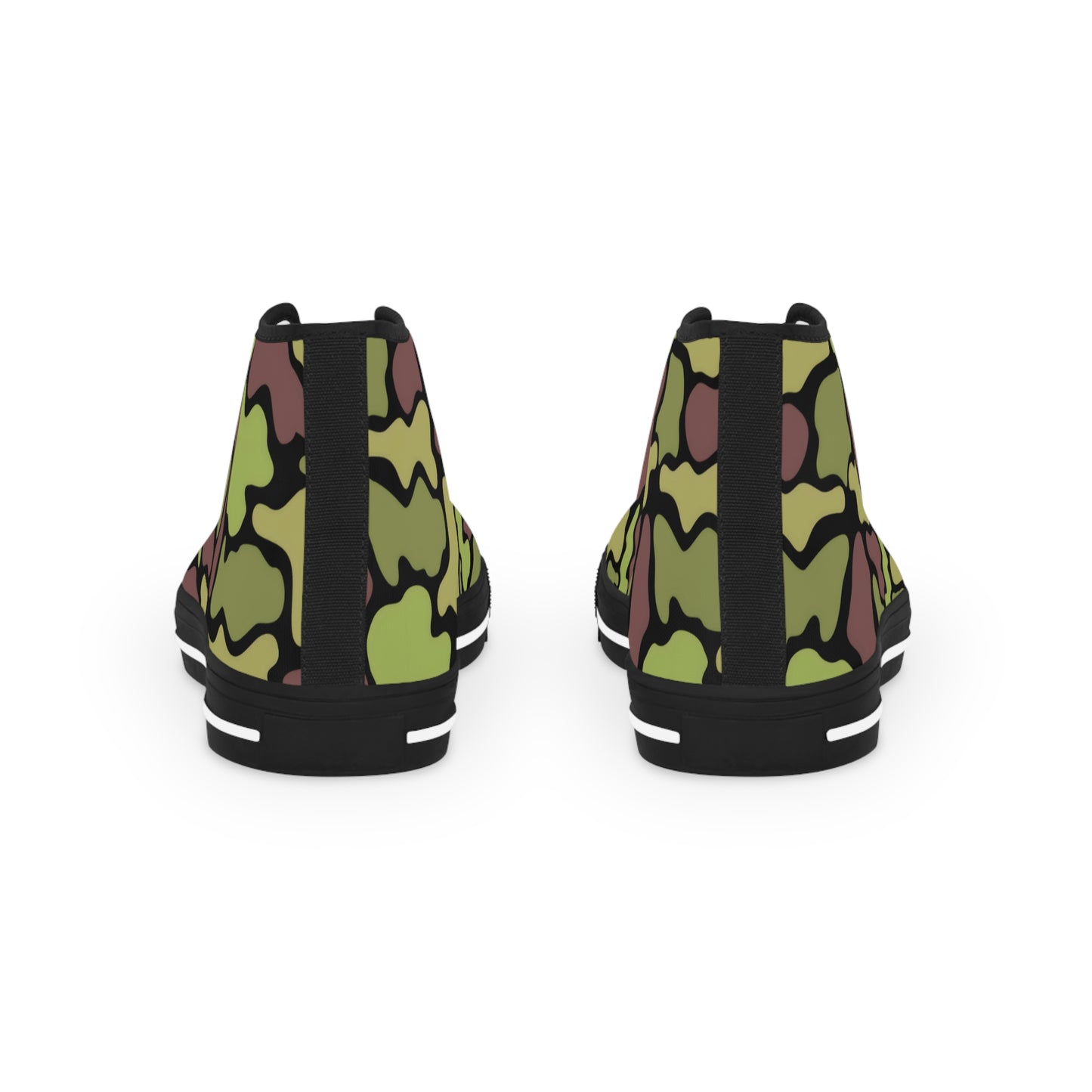 Men's Stylish Camouflage/ Black High-Top Sneakers