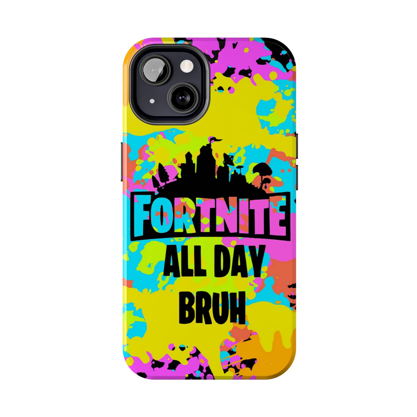 Apple iPhone Tough Phone Case (13-15 Pro Max) Splash Paint Fortnite