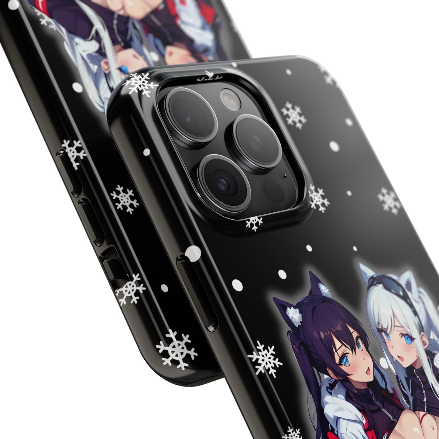 Apple iPhone (13-15 Pro Max) Tough Phone Case, Sexy Anime Girls Snow Skiing, New