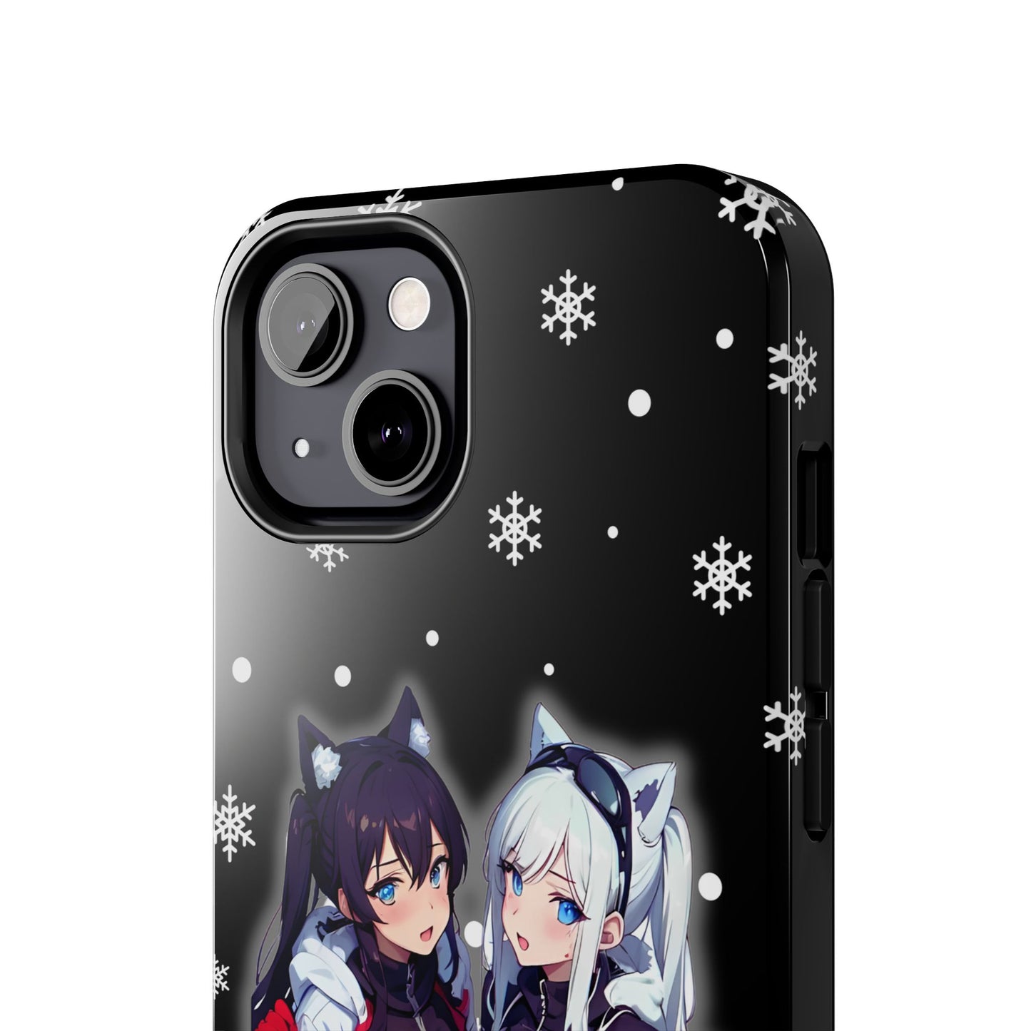 Apple iPhone (13-15 Pro Max) Tough Phone Case, Sexy Anime Girls Snow Skiing, New