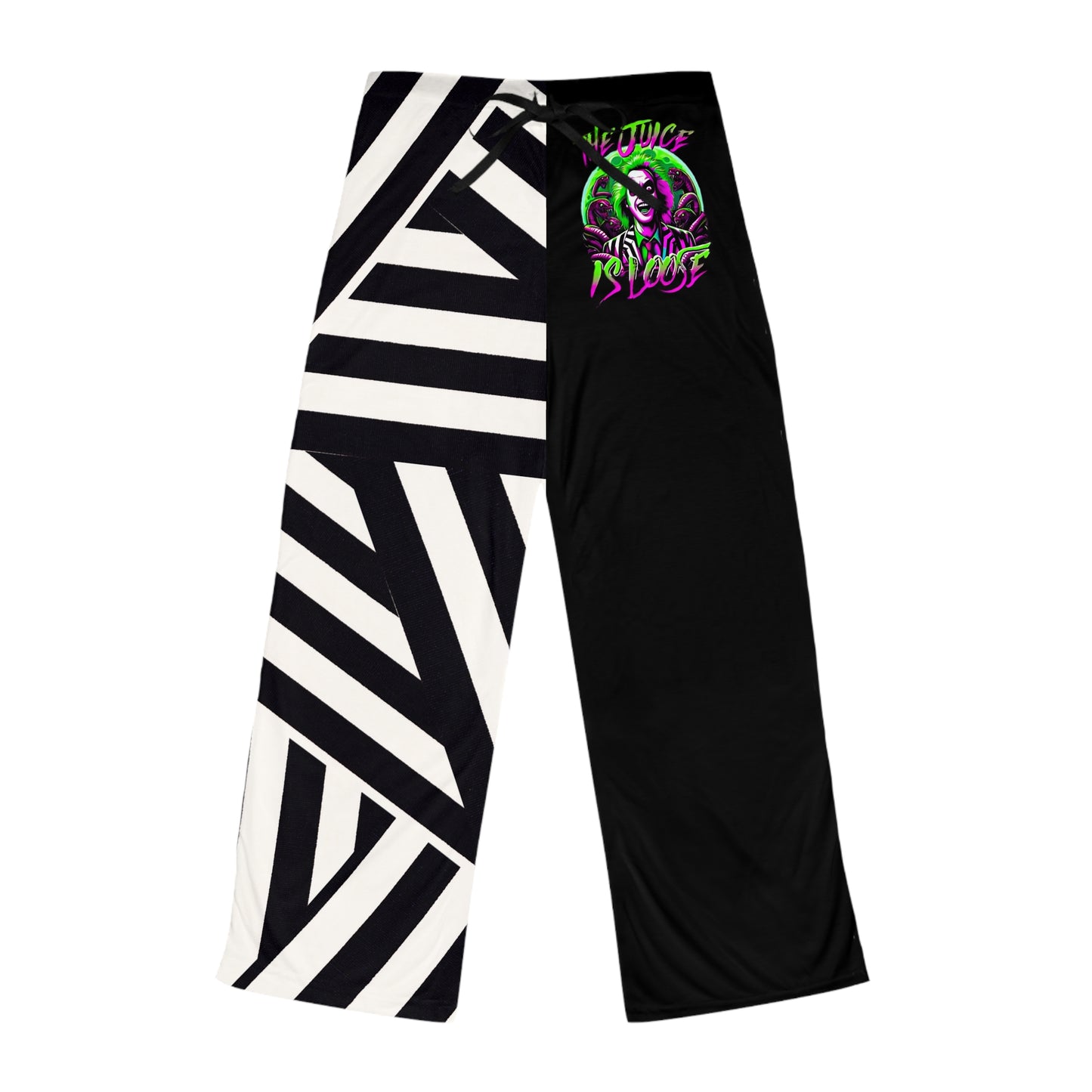 Women's Comfy Beetle-Juice Pajama/ Lounge Pants, "The Juice Is Loose" Halloween