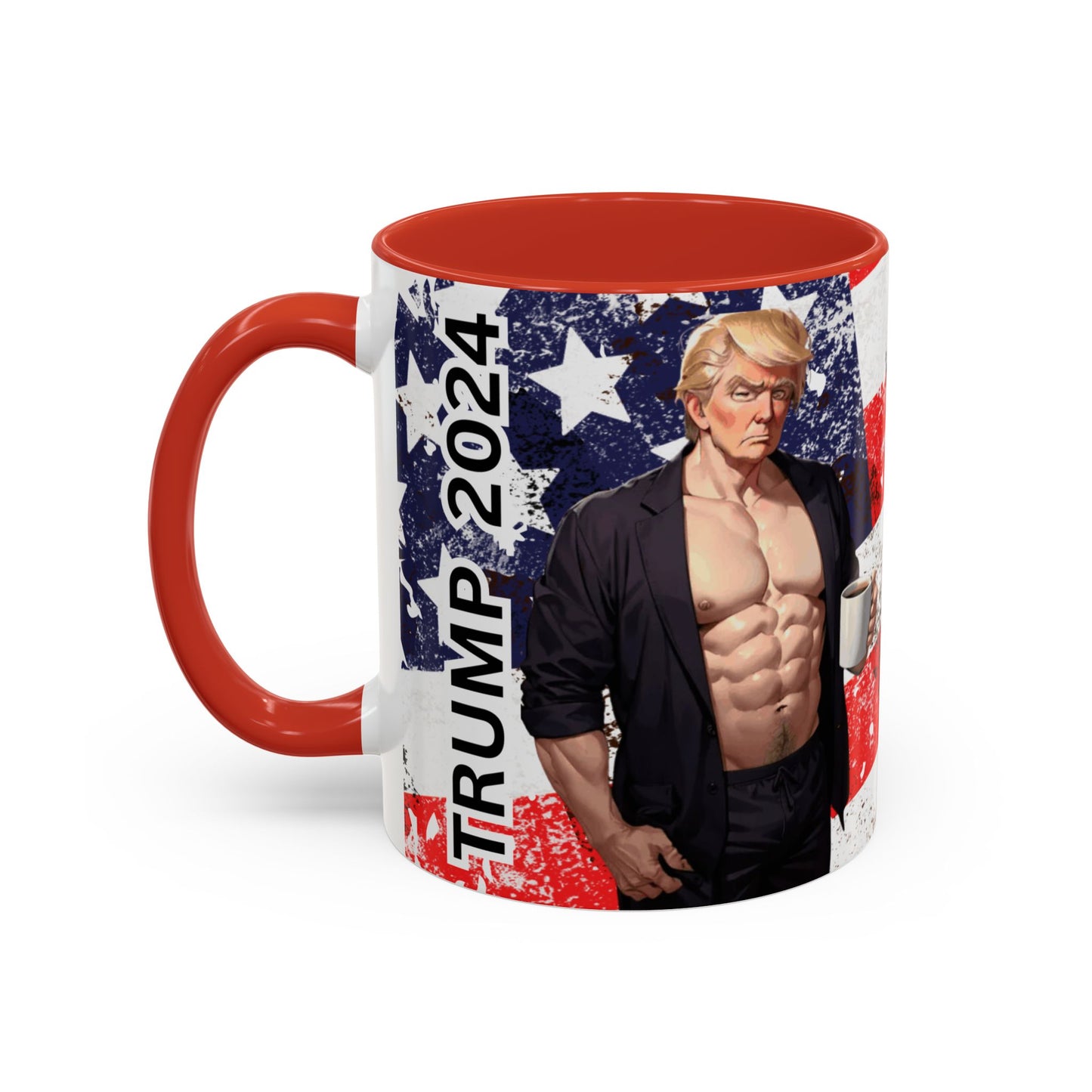 Trump 2024 "Daddys ready for coffee" Funny Popular Accent Coffee Mug (11, 15oz)