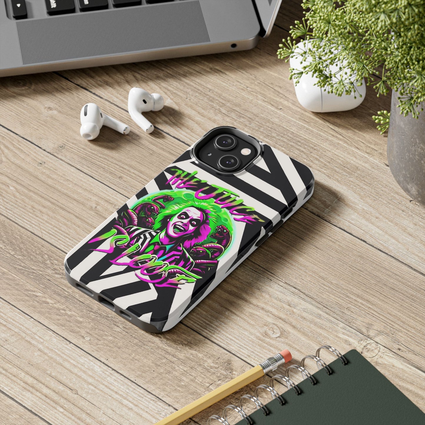 Apple iPhone Tough Case (13-15 Pro Max), Beetle Juice "The Juice Is Loose"