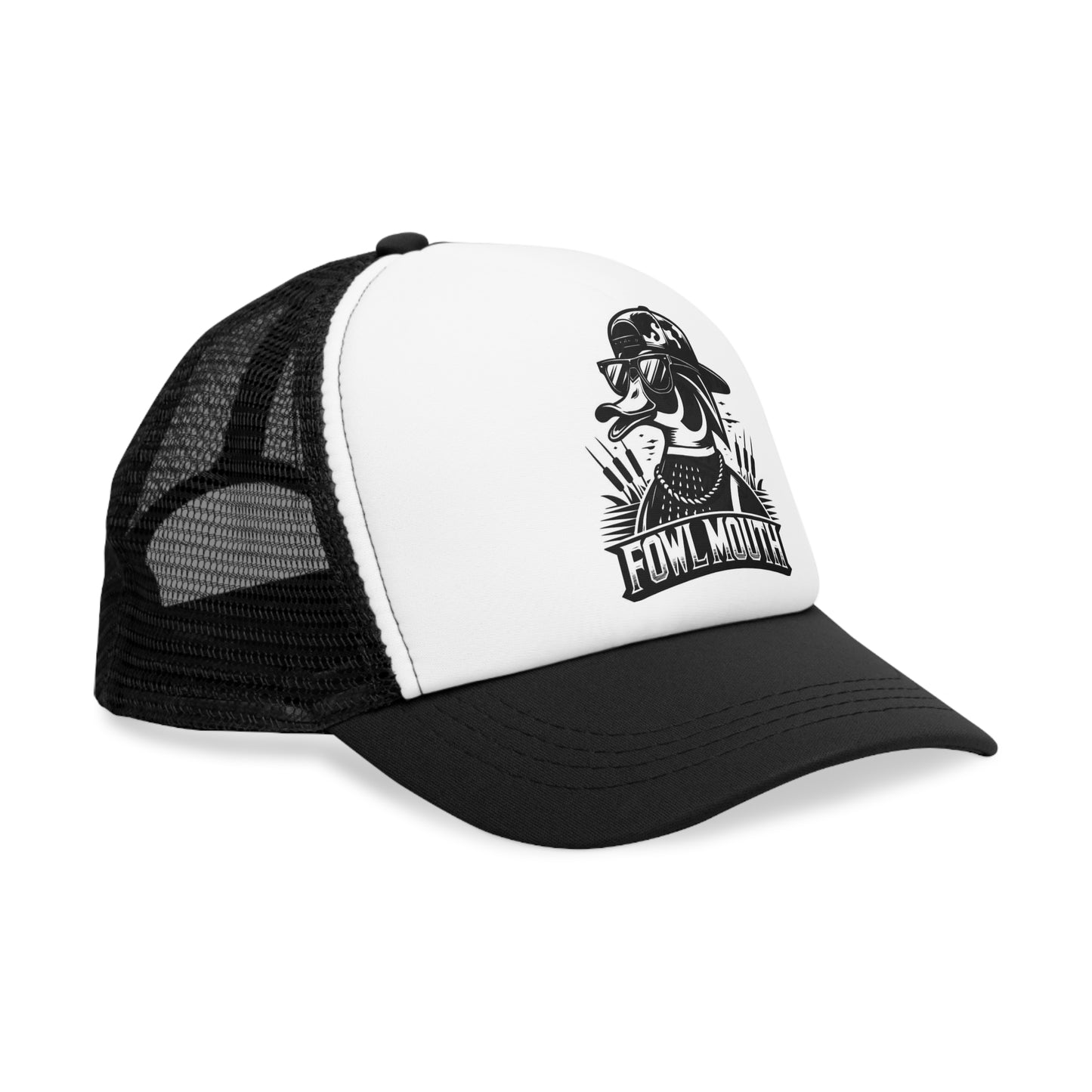 NEW Fowl Mouth Duck, Adjustable Snap-Back Hat, Mesh Cap