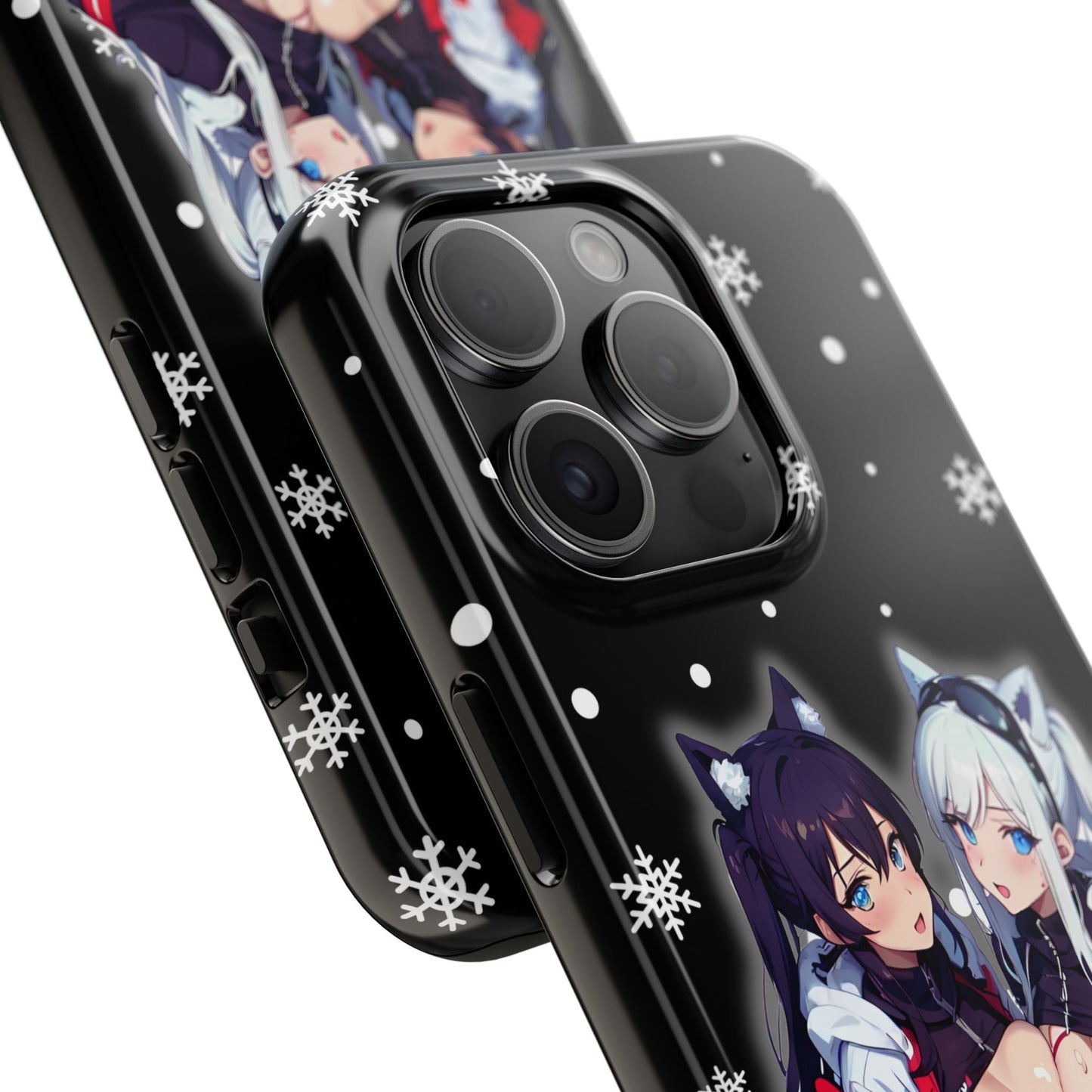 Apple iPhone (13-15 Pro Max) Tough Phone Case, Sexy Anime Girls Snow Skiing, New