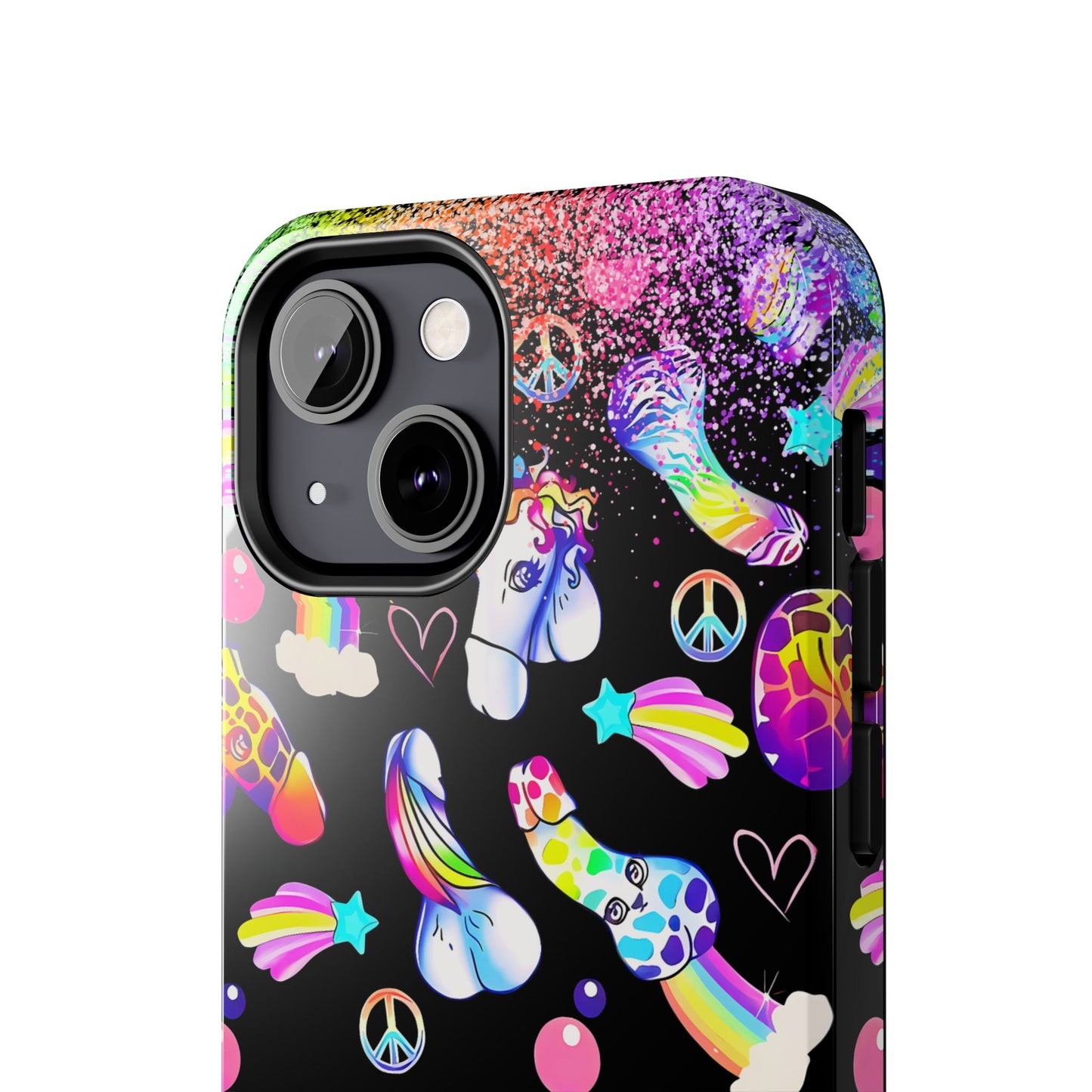 Apple iPhone, Tough Phone Cases, Colorful Unicorn Peniss, Funny, Gift