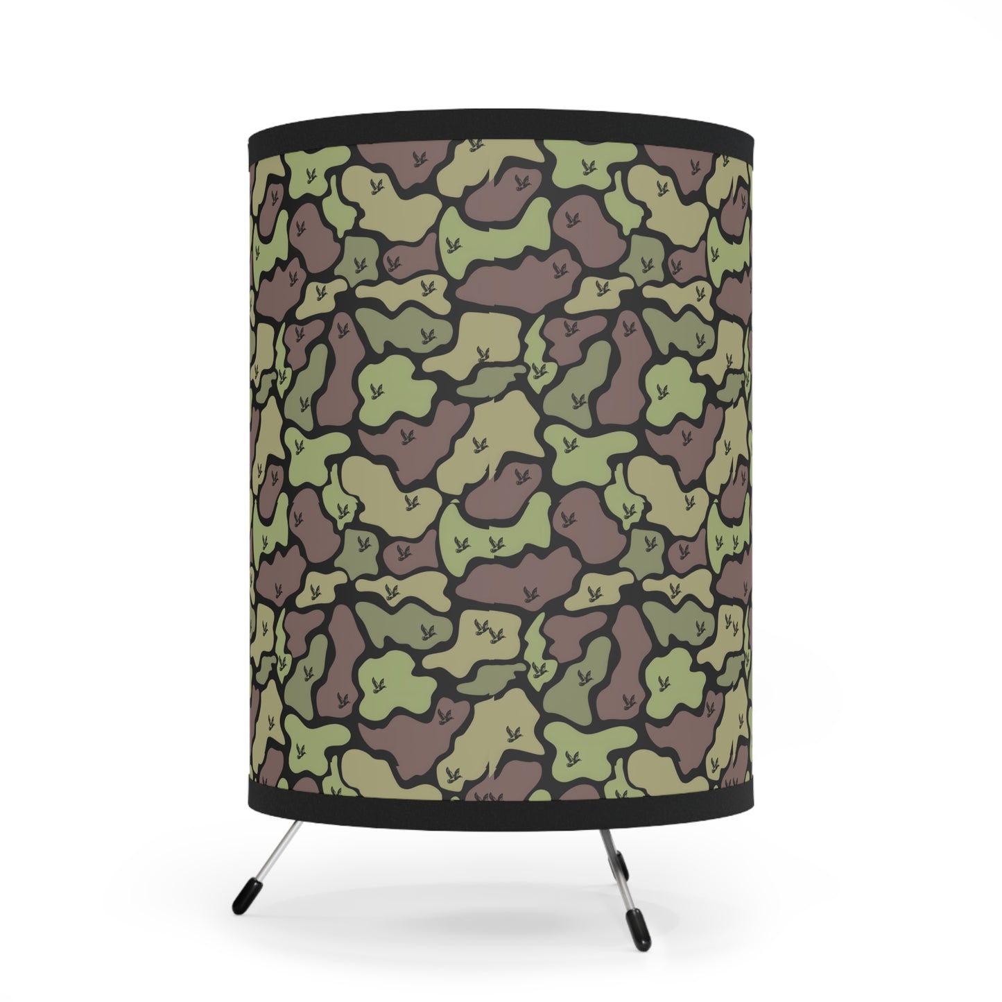 Camouflage/Mallard Duck, Hunting, Tripod Lamp with High-Res Printed Shade