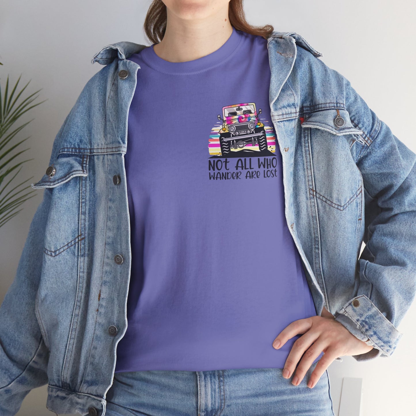 Woman's Jeep T-Shirt, "Not All Who Wonder Are Lost" Tee, New