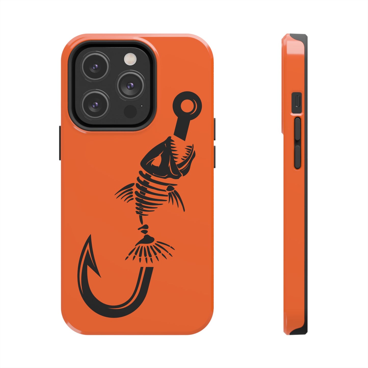 Apple iPhone (13-15 Pro Max), Resistant Tough Phone Cases, Fish Bone, Country, Fishing