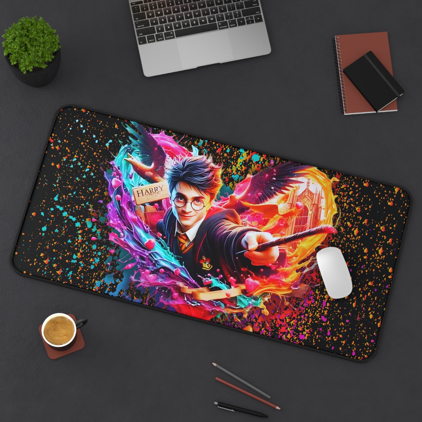 Harry Potter Colorful Abstract Gaming Computer Desk Mat (31x15.5)