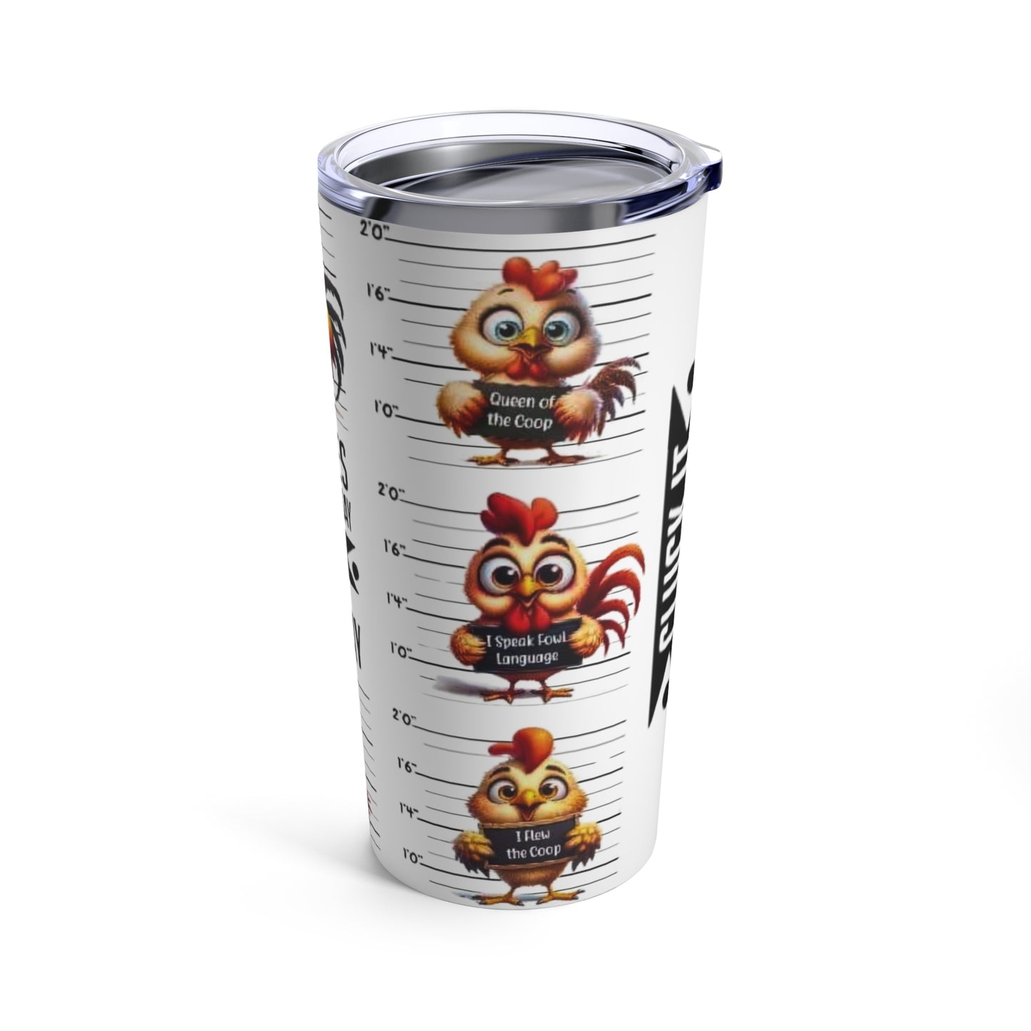 New "Cluck it" Funny Chicken Tumbler, Staiinless-Steel 20oz Cup