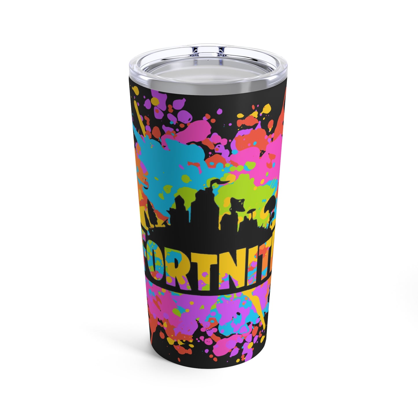 Fortnite, Bright Splash Paint Stainless-Steel Tumbler, 20oz Cup