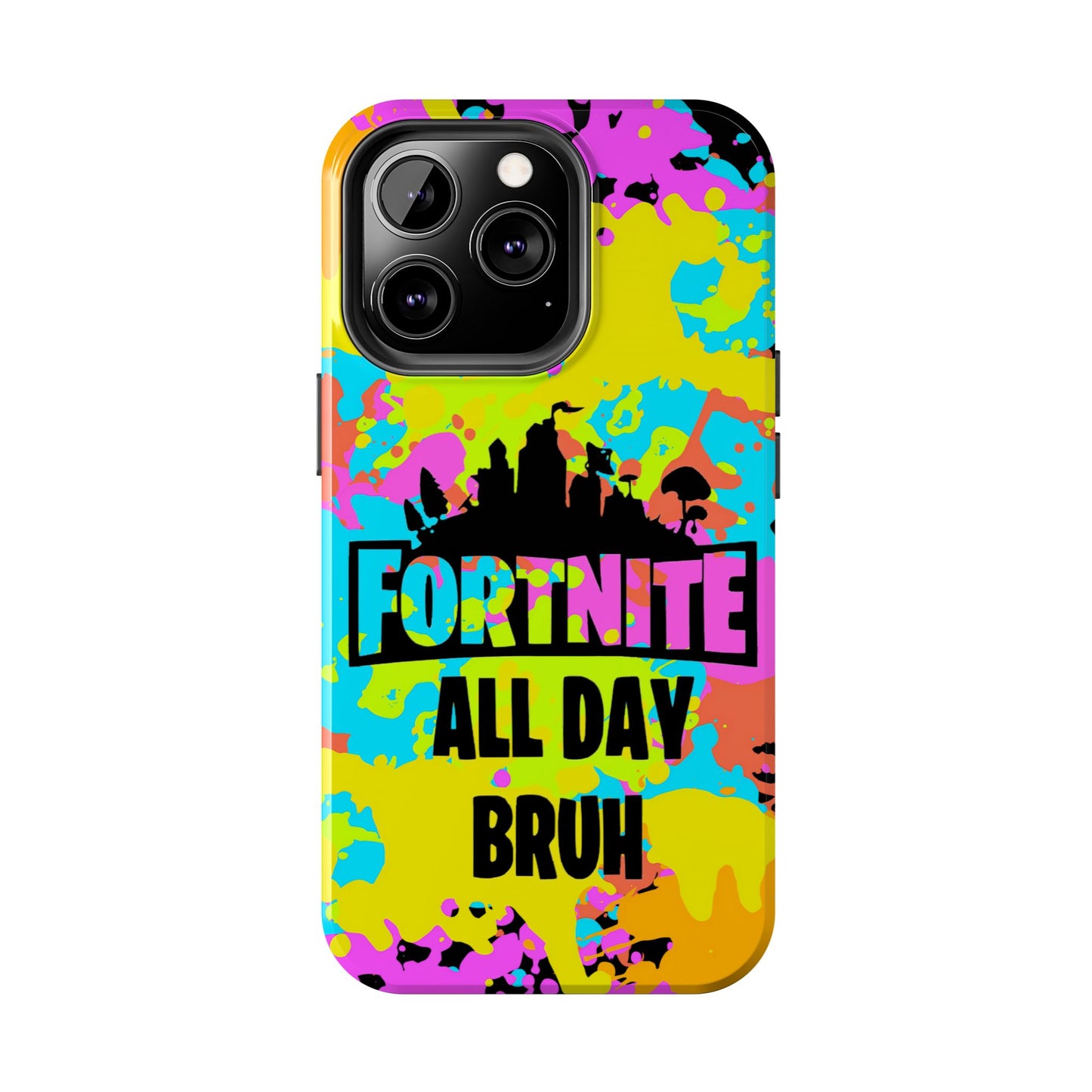 Apple iPhone Tough Phone Case (13-15 Pro Max) Splash Paint Fortnite