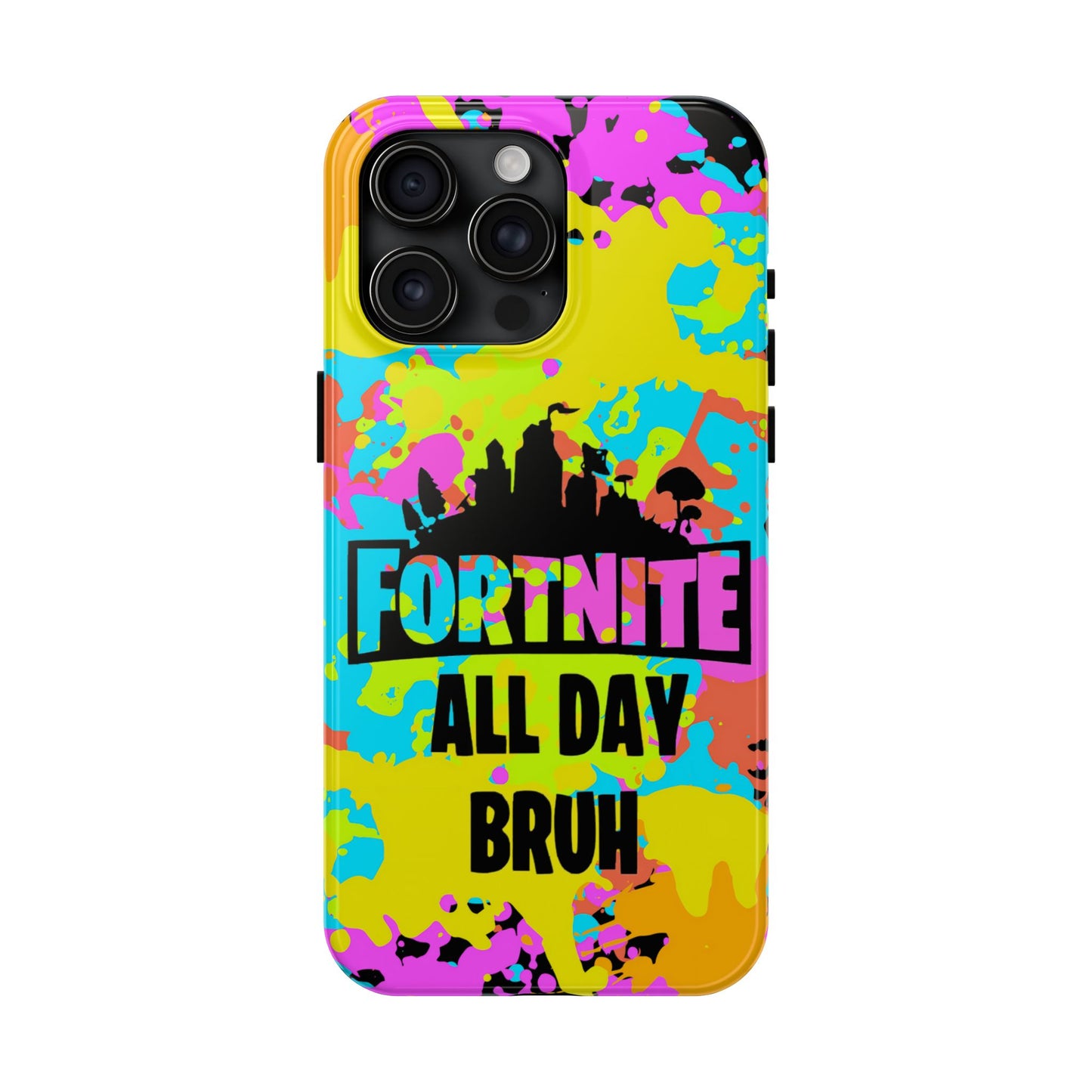 Apple iPhone Tough Phone Case (13-15 Pro Max) Splash Paint Fortnite