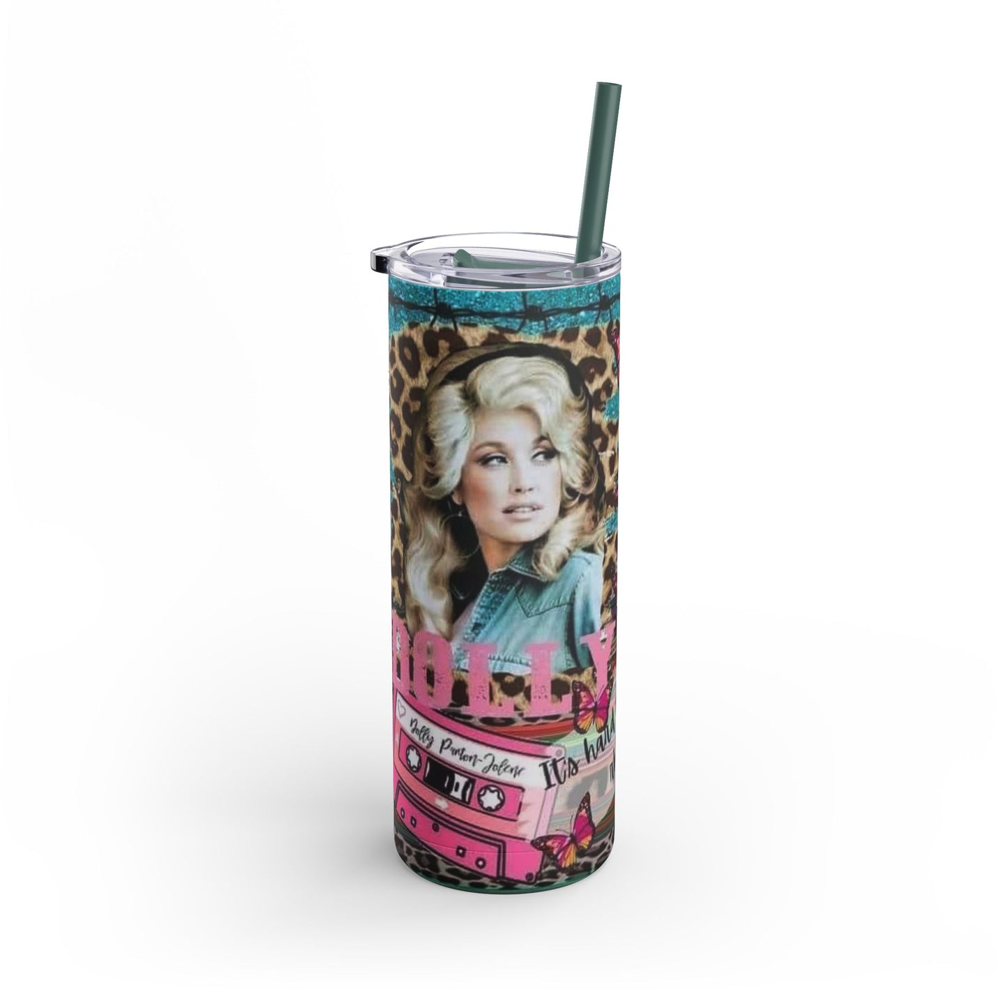 Dolly Parton Glitter Be Different Skinny Matte Tumbler, 20oz Cup