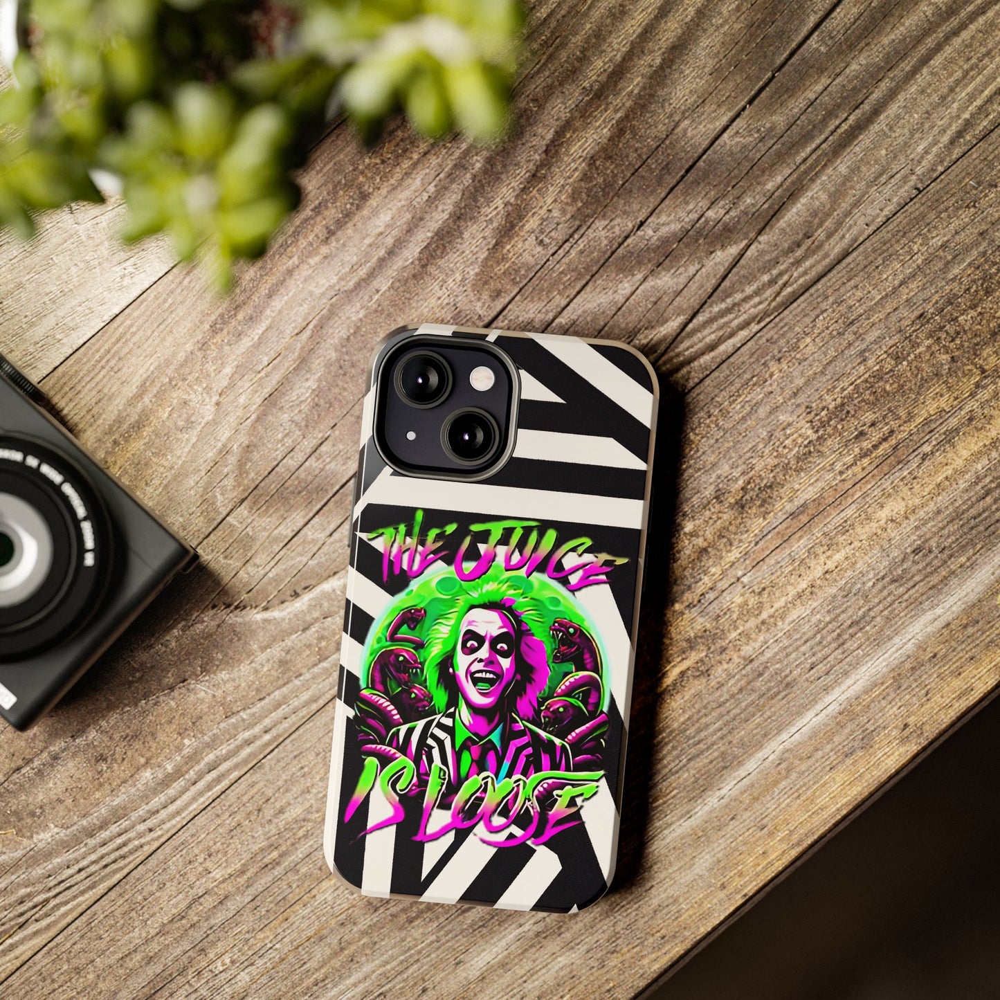 Apple iPhone Tough Case (13-15 Pro Max), Beetle Juice "The Juice Is Loose"