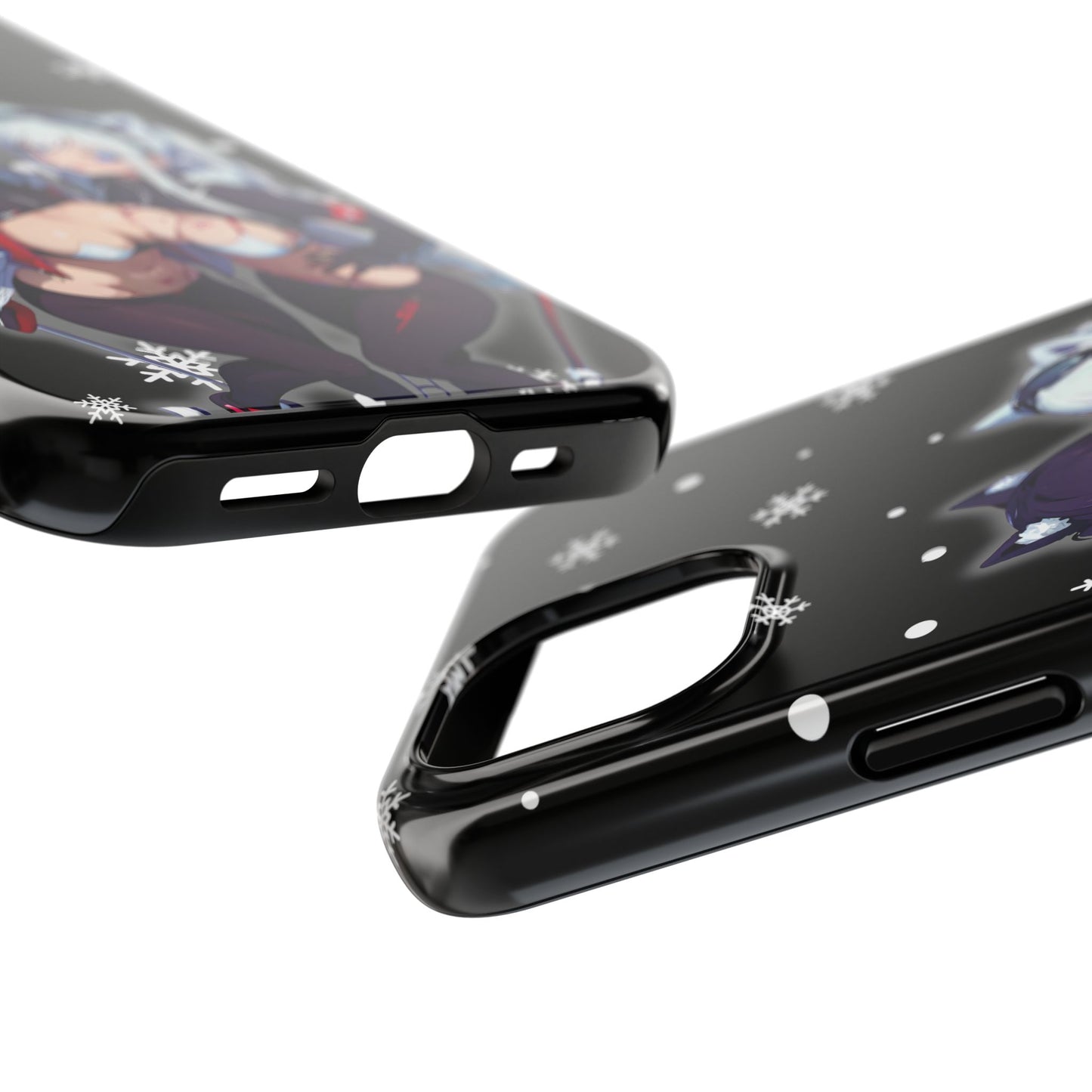 Apple iPhone (13-15 Pro Max) Tough Phone Case, Sexy Anime Girls Snow Skiing, New