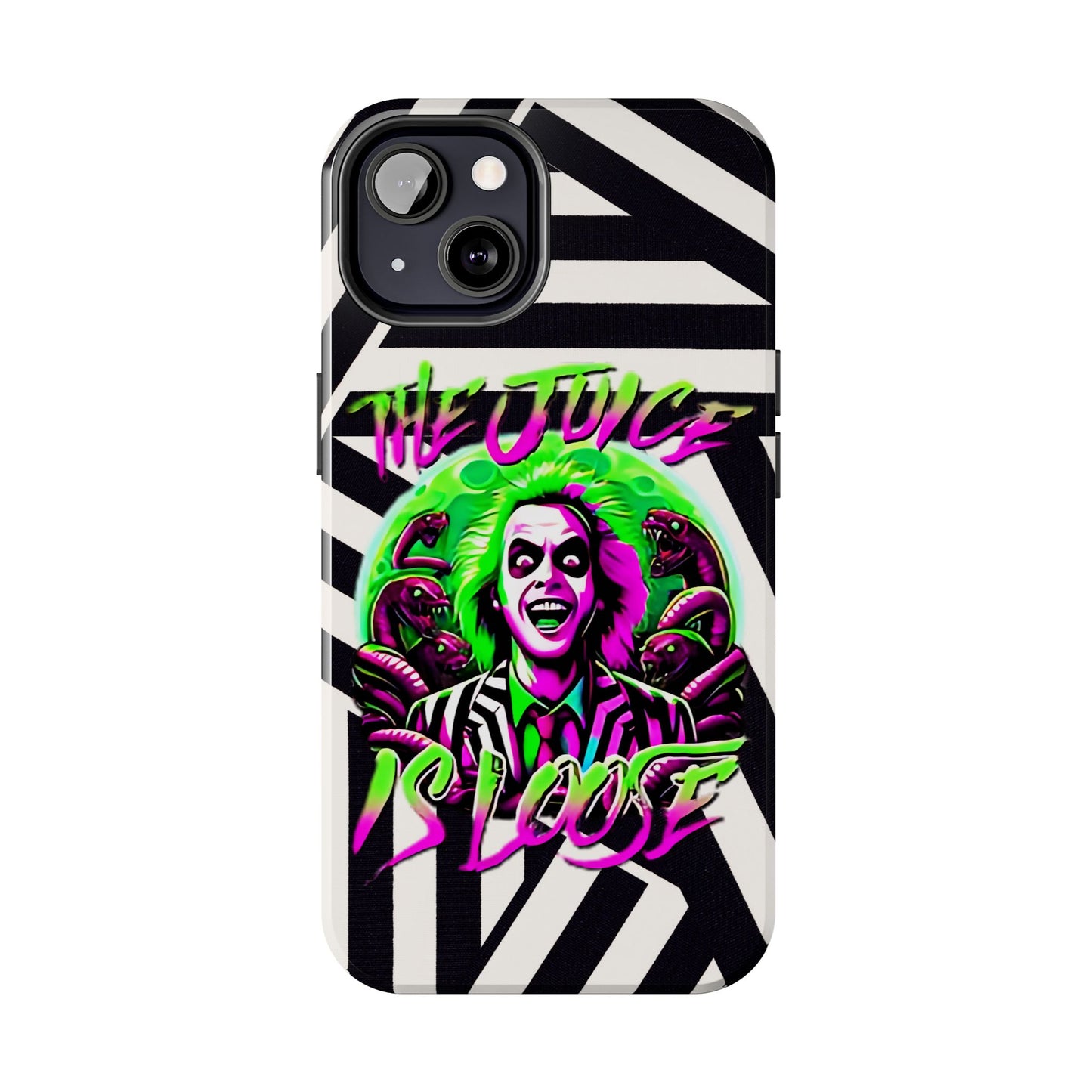 Apple iPhone Tough Case (13-15 Pro Max), Beetle Juice "The Juice Is Loose"