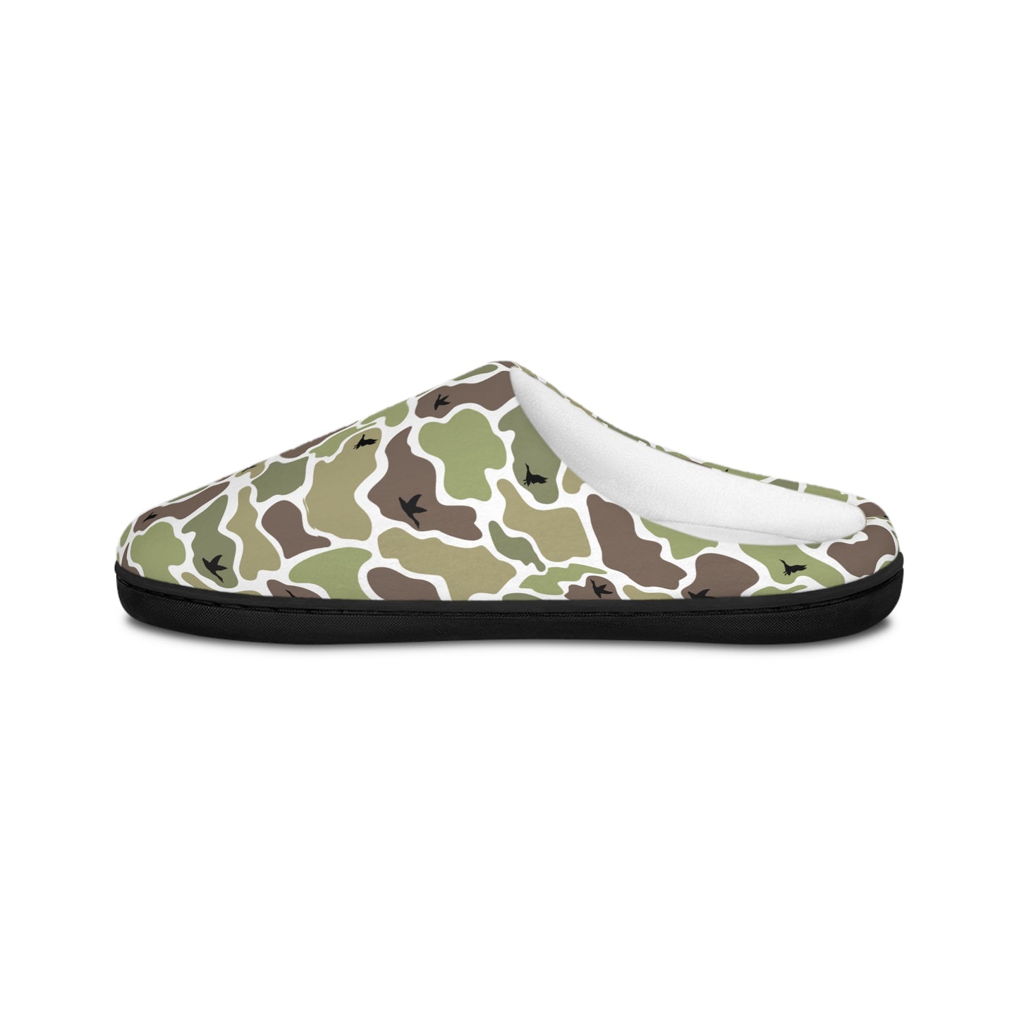 Camouflage/Mallard Duck Hunter Men's Indoor Slippers/House Shoes