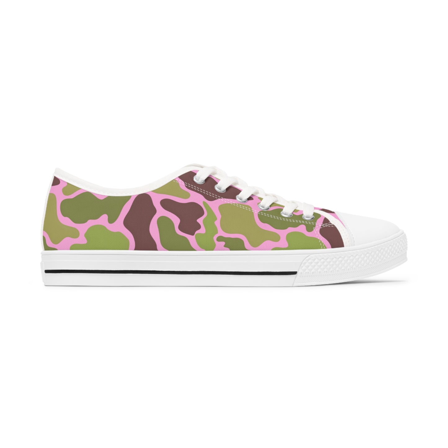 Women's Stylish Camouflage/Pink Low Top Sneakers