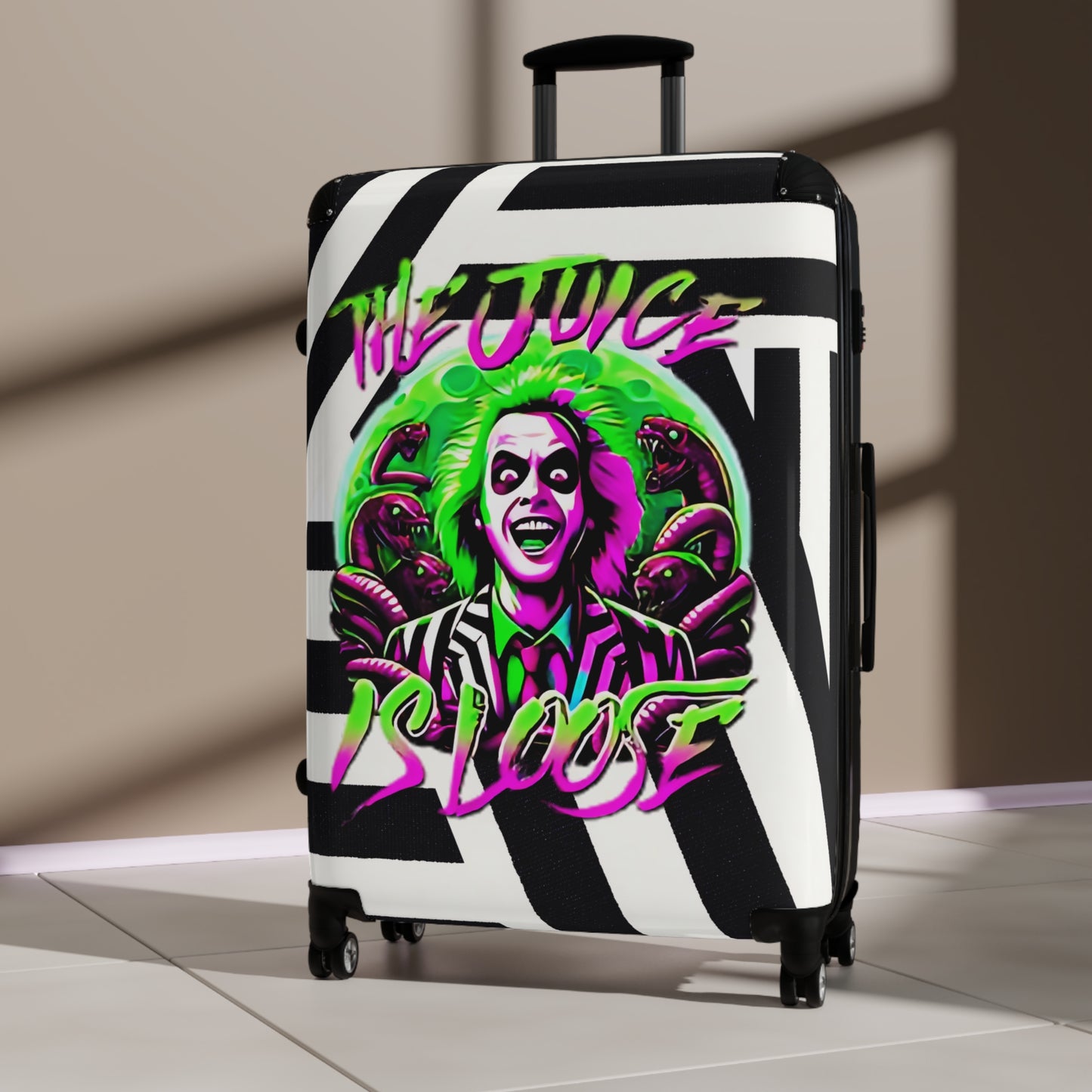 Beetlejuice Travel Suitcase with Lock, "The Juice Is Loose" (3 Sizes)