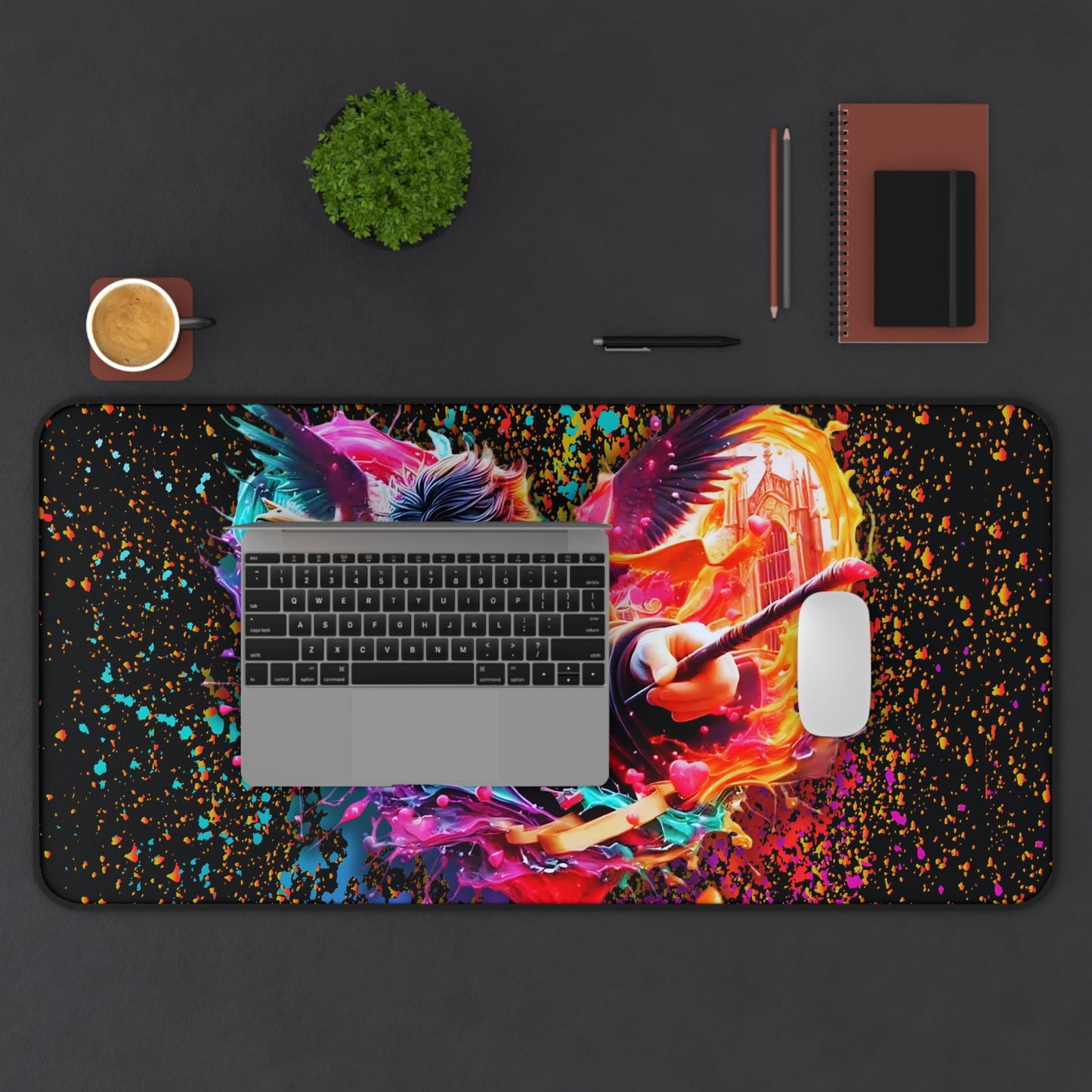 Harry Potter Colorful Abstract Gaming Computer Desk Mat (31x15.5)