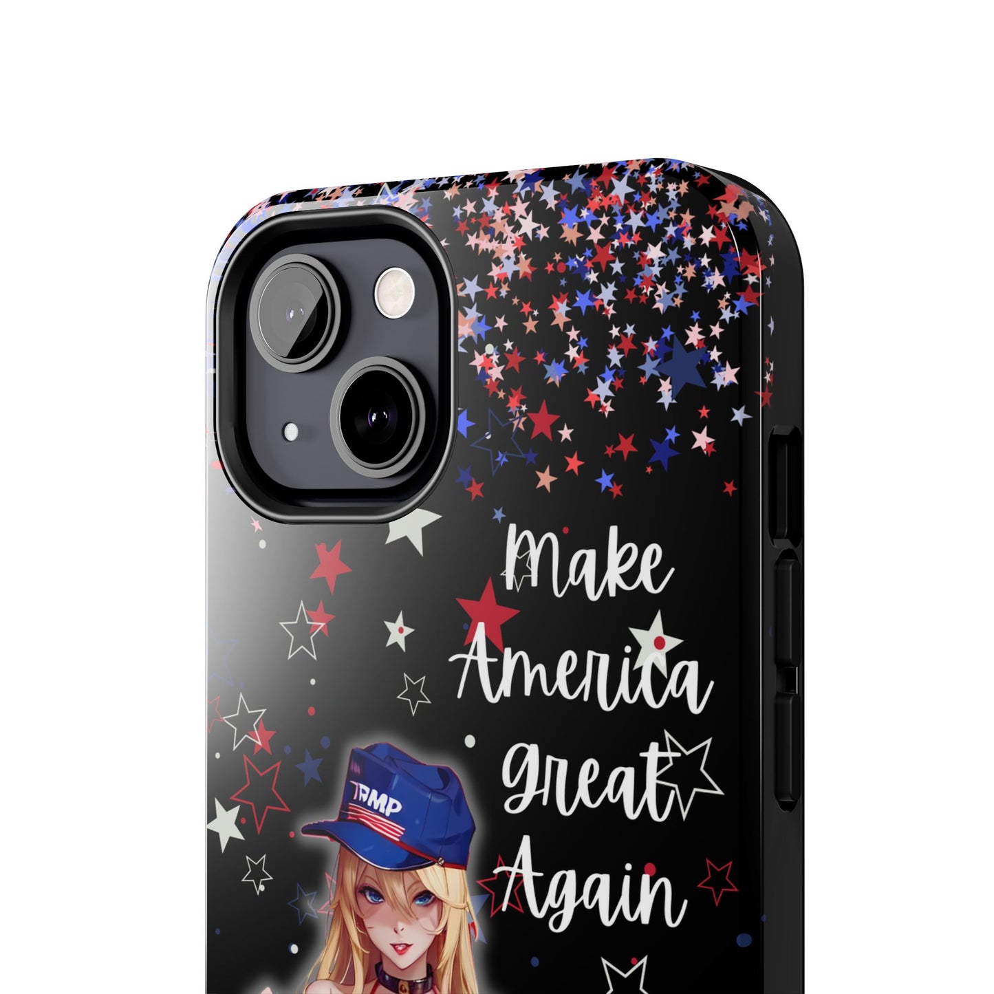 Apple iPhone, Tough Phone Case (13-15 Pro Max) Sexy Trumo Girl MAGA, New