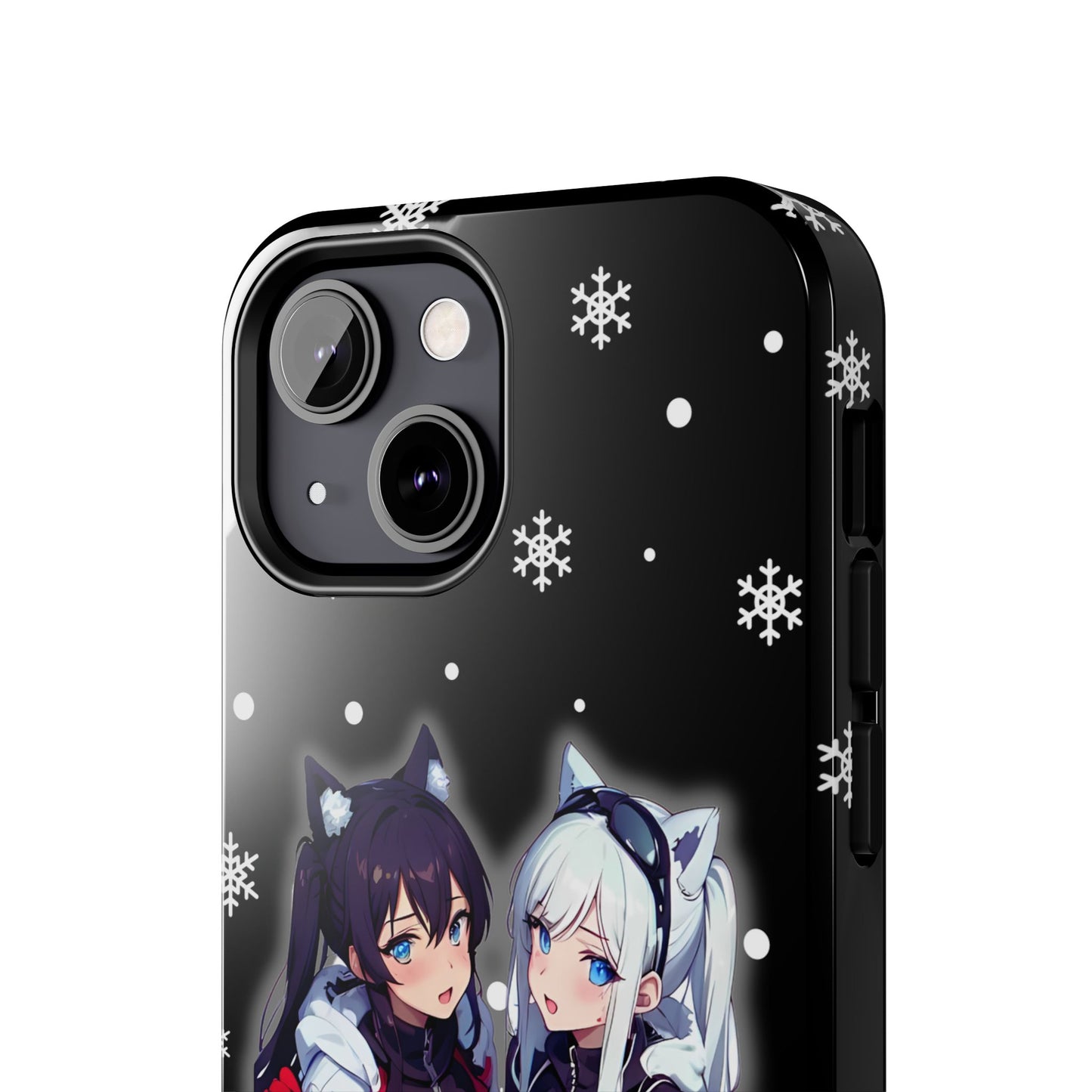 Apple iPhone (13-15 Pro Max) Tough Phone Case, Sexy Anime Girls Snow Skiing, New