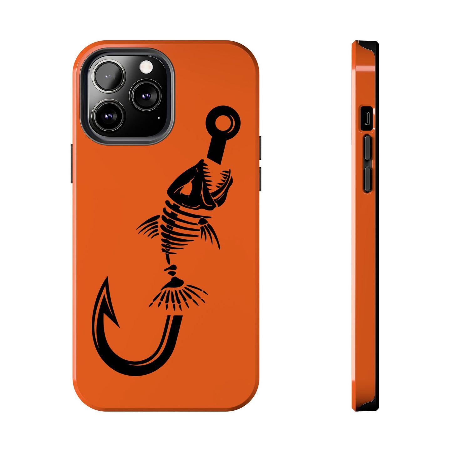 Apple iPhone (13-15 Pro Max), Resistant Tough Phone Cases, Fish Bone, Country, Fishing