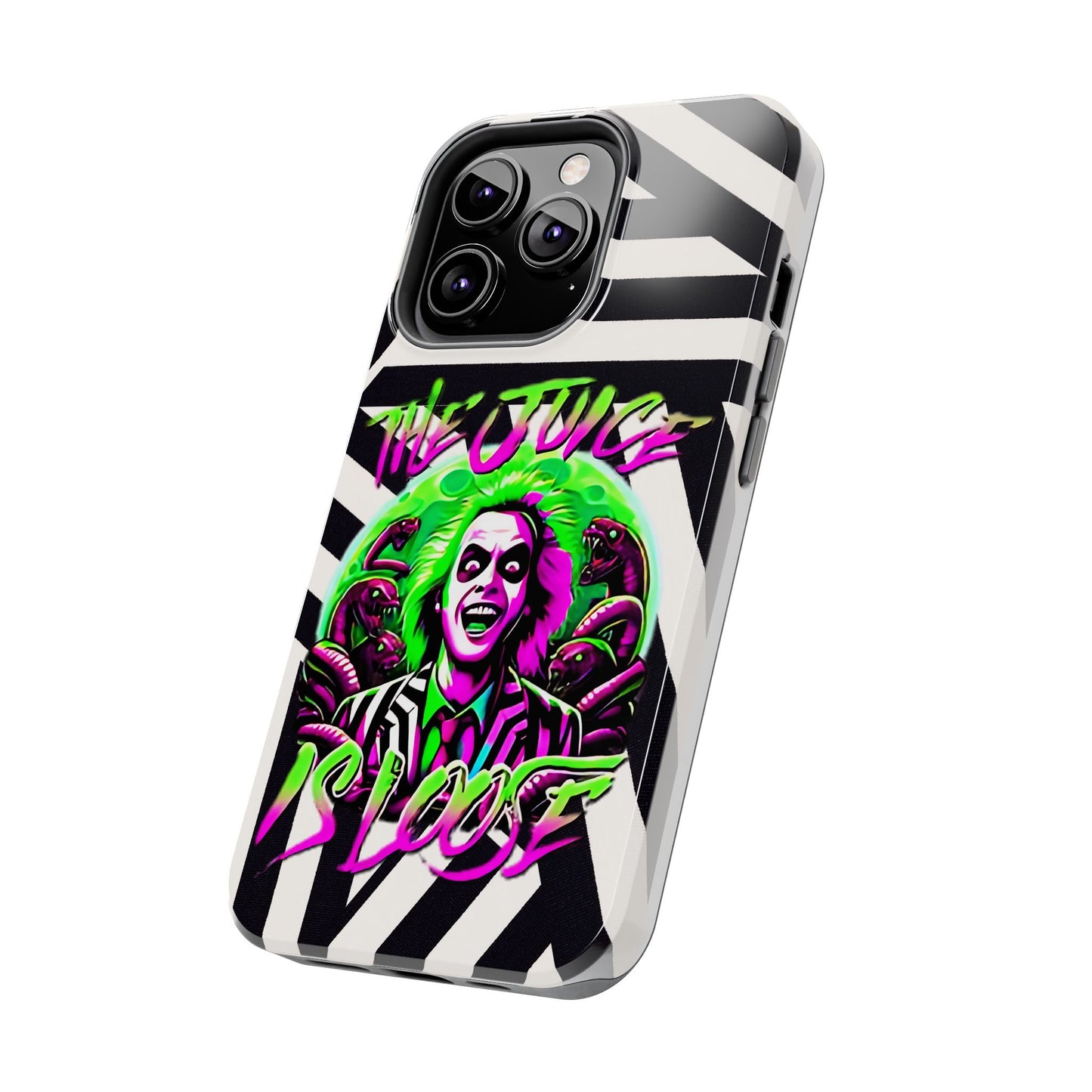 Apple iPhone Tough Case (13-15 Pro Max), Beetle Juice "The Juice Is Loose"