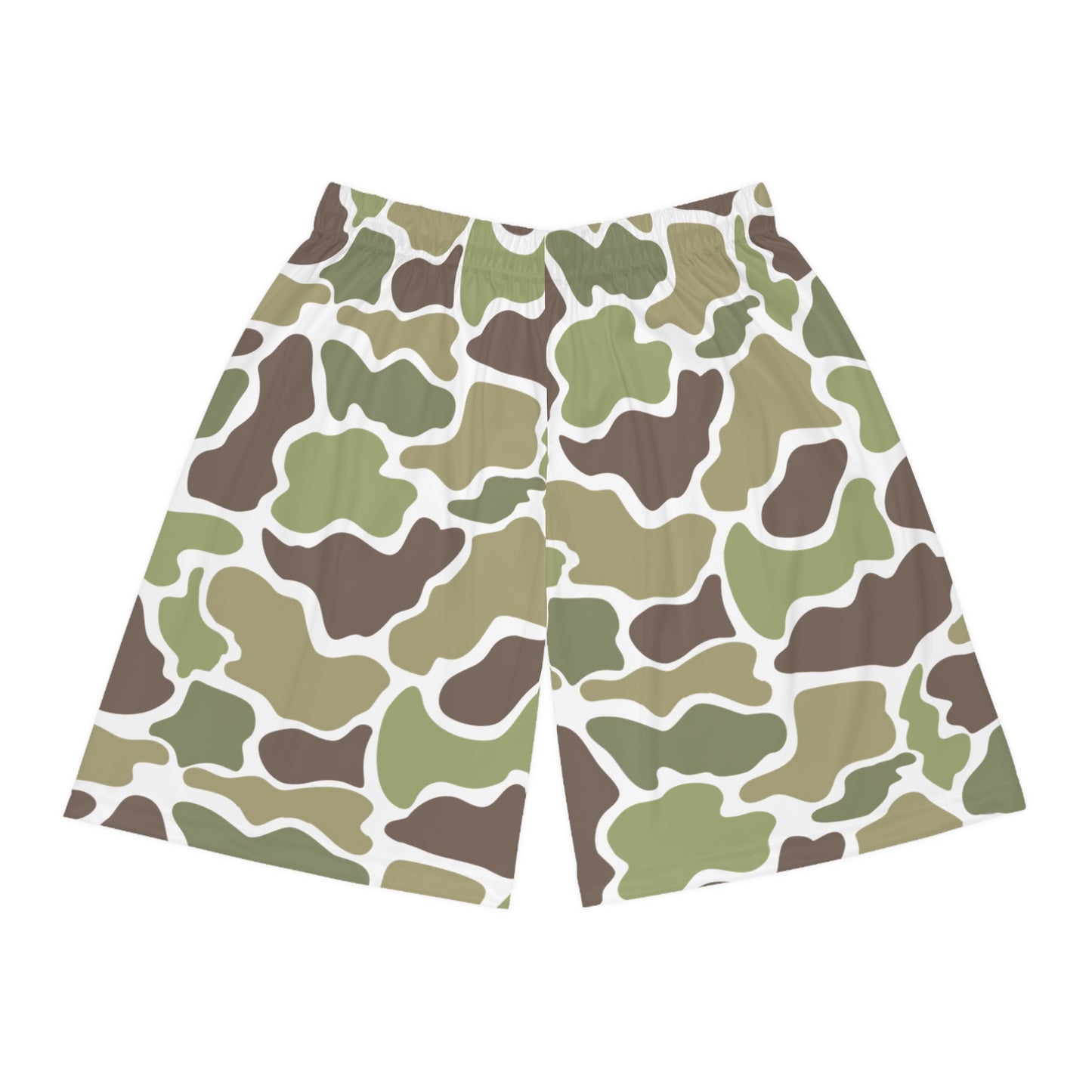 Men's Old School Stylish Camo, Basketball Shorts, Mallard Duck