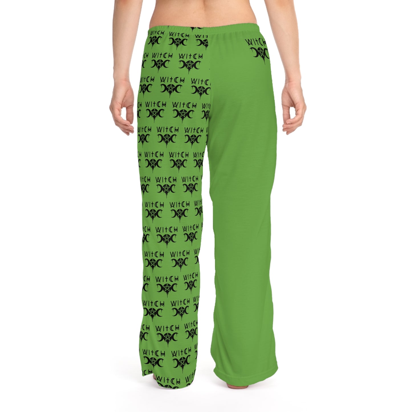 Comfy Women's Soft "Witch" Pajama Pants/ Sleepwear, Green, Halloween, New