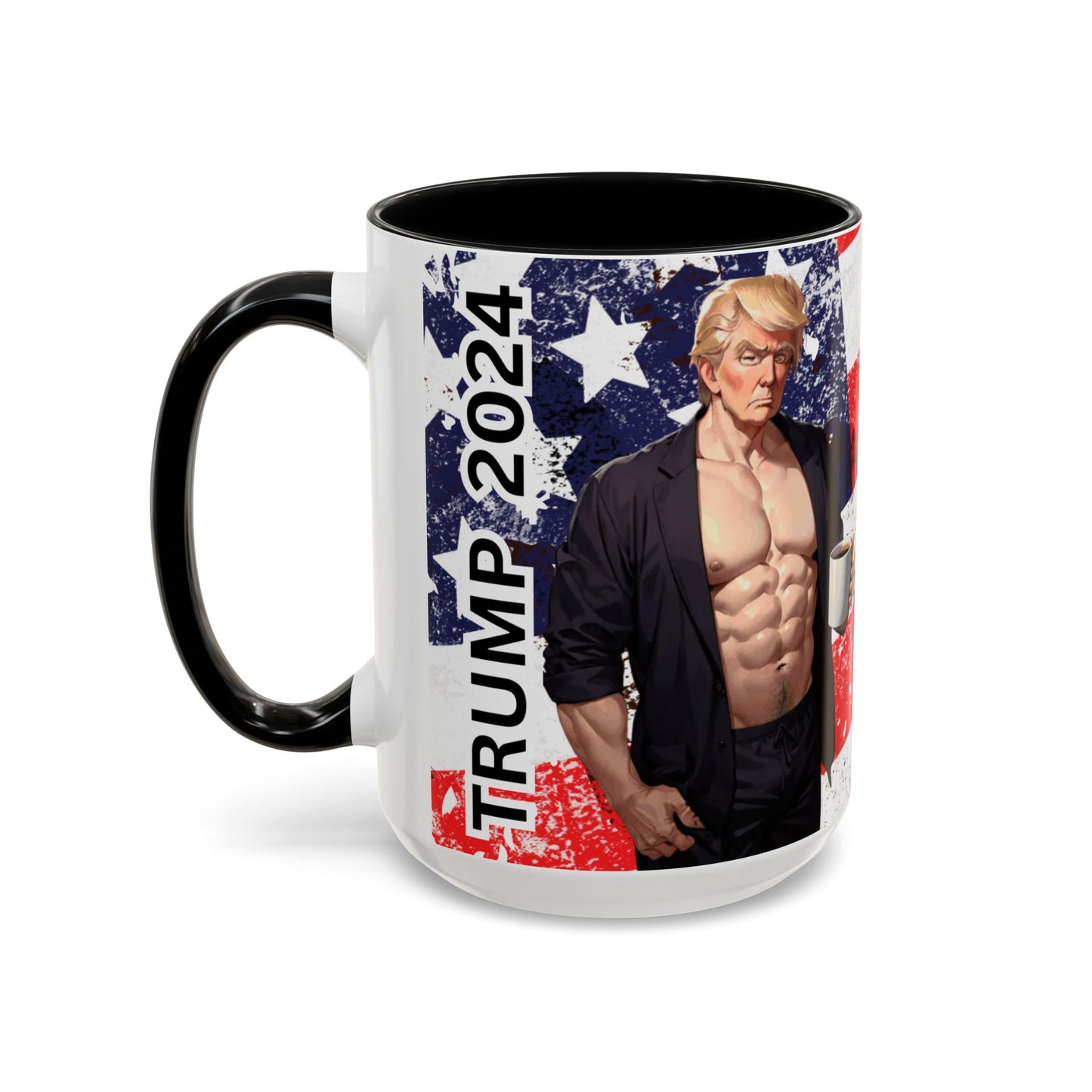 Trump 2024 "Daddys ready for coffee" Funny Popular Accent Coffee Mug (11, 15oz)