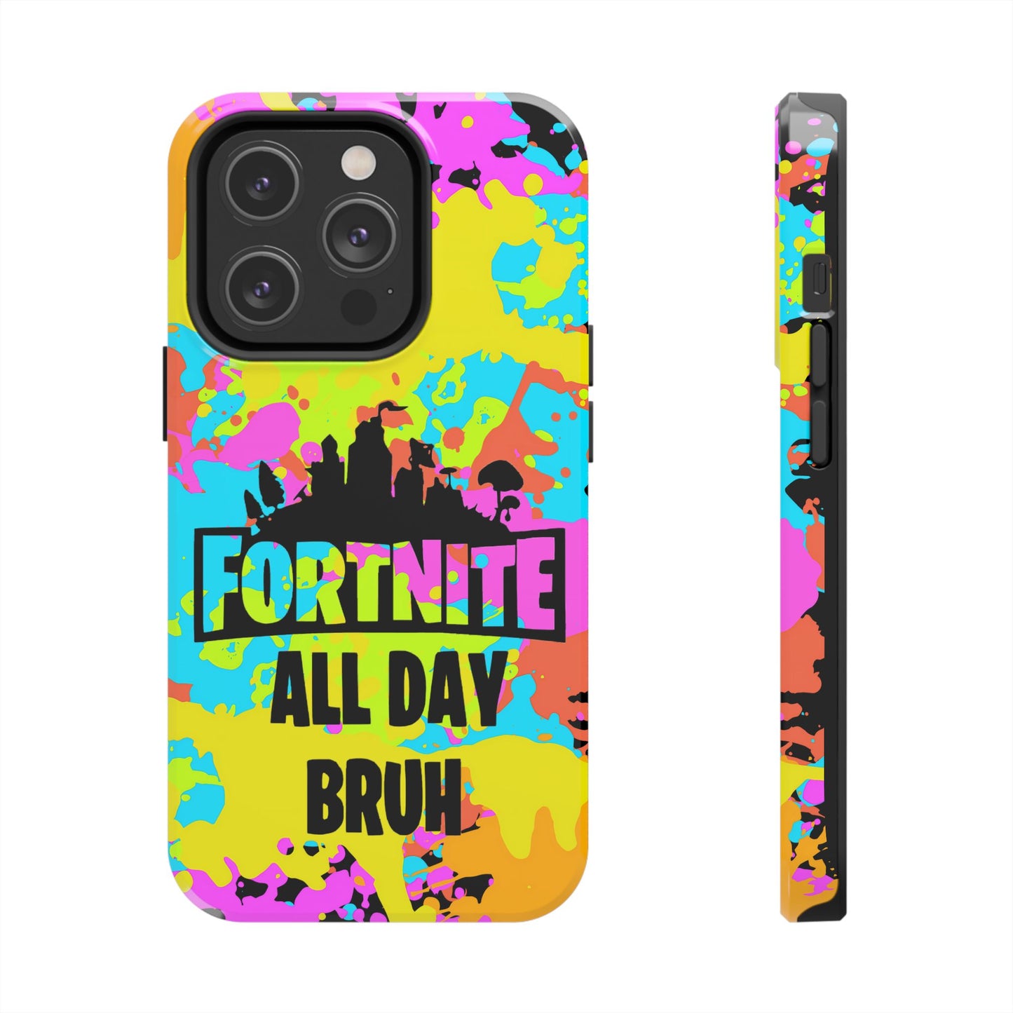 Apple iPhone Tough Phone Case (13-15 Pro Max) Splash Paint Fortnite