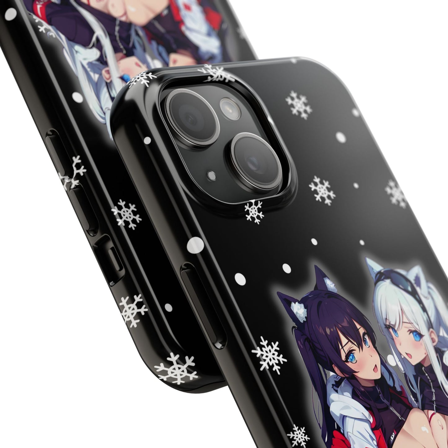 Apple iPhone (13-15 Pro Max) Tough Phone Case, Sexy Anime Girls Snow Skiing, New