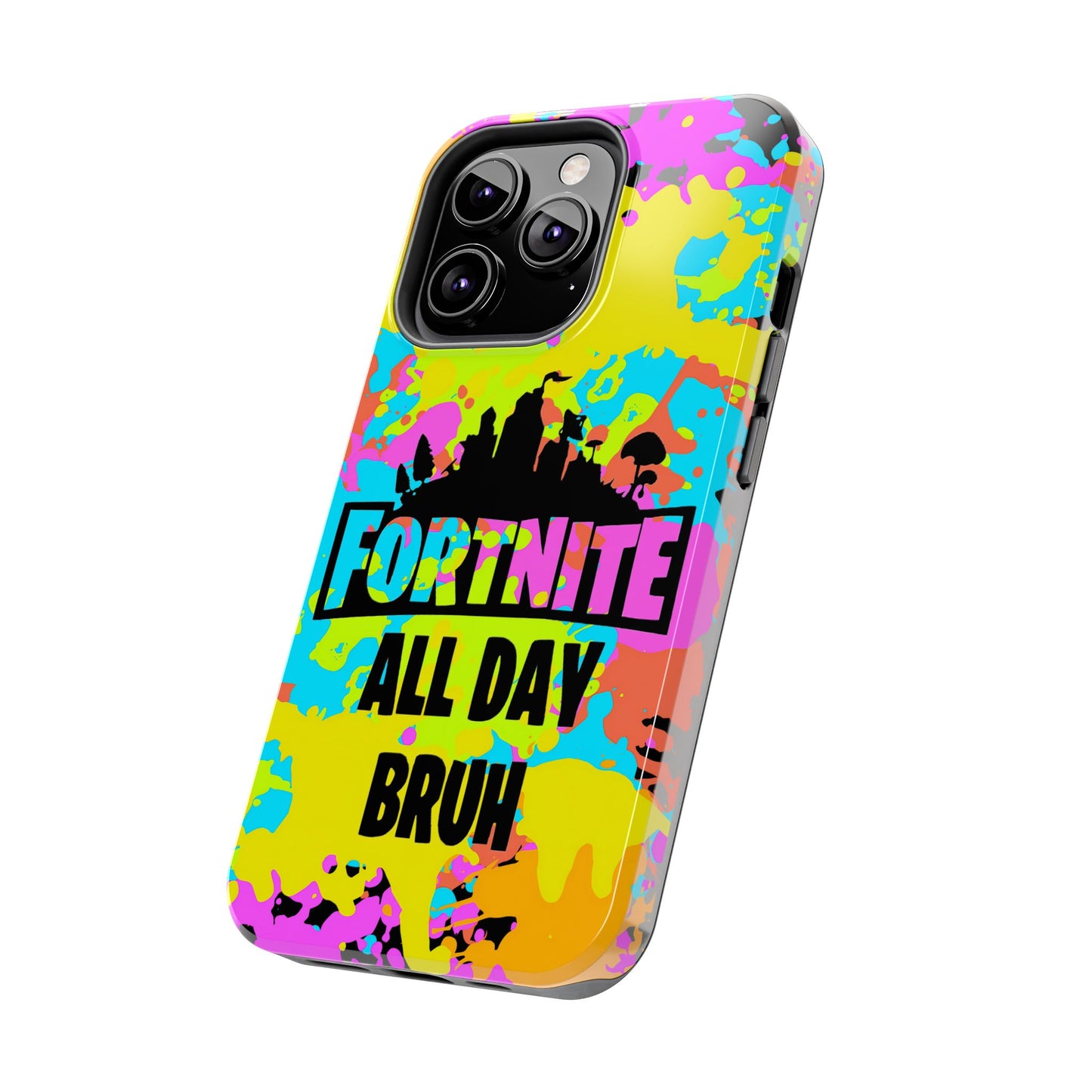 Apple iPhone Tough Phone Case (13-15 Pro Max) Splash Paint Fortnite