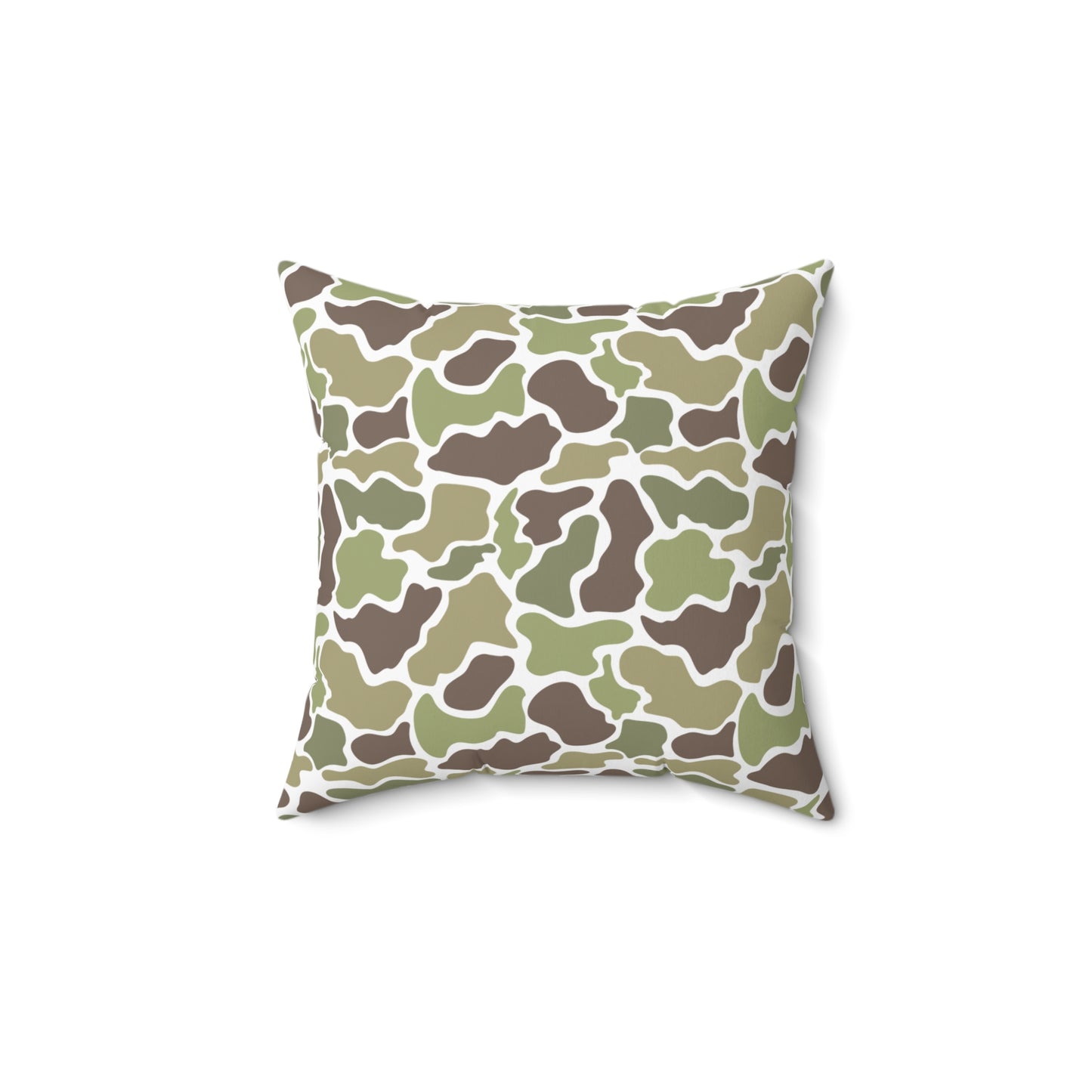 Old School Camouflage/Mallard Duck, Spun Polyester Square Camo Pillow