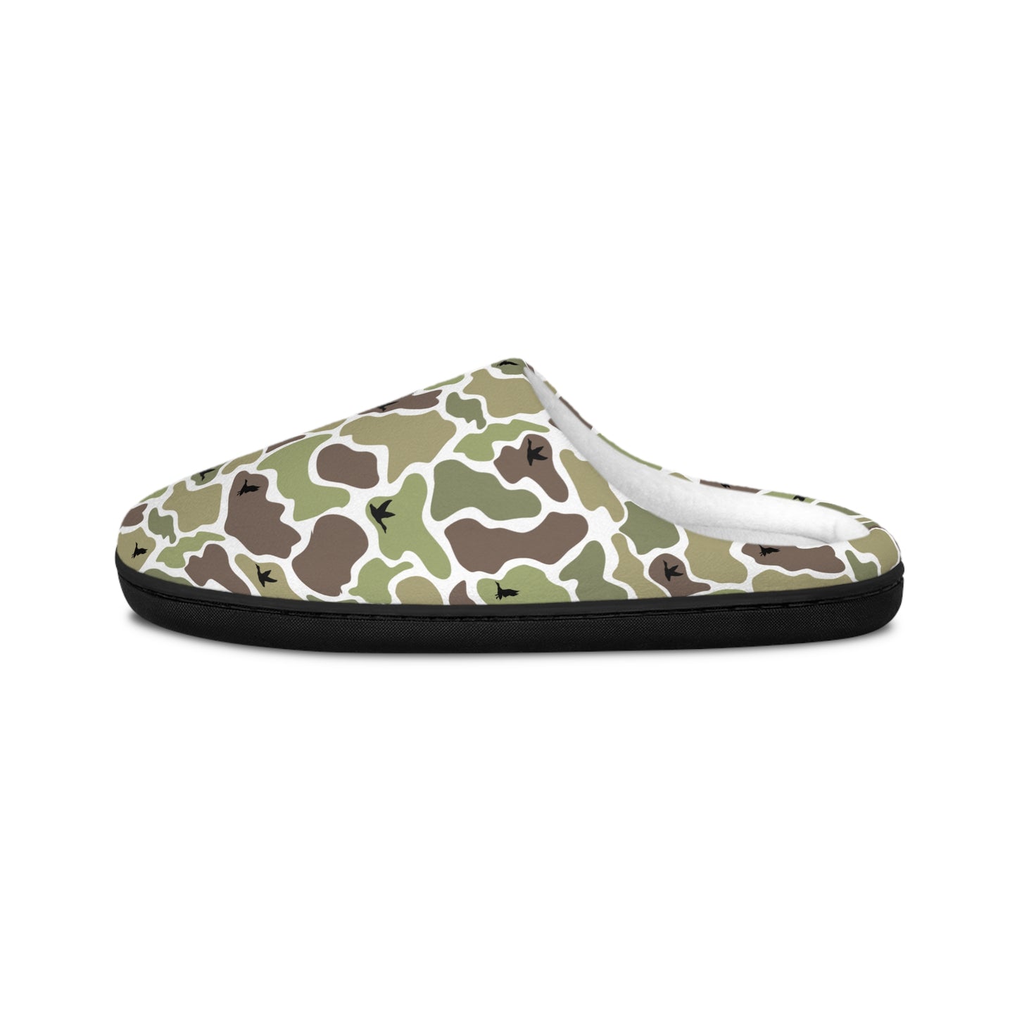 Camouflage/Mallard Duck Hunter Men's Indoor Slippers/House Shoes