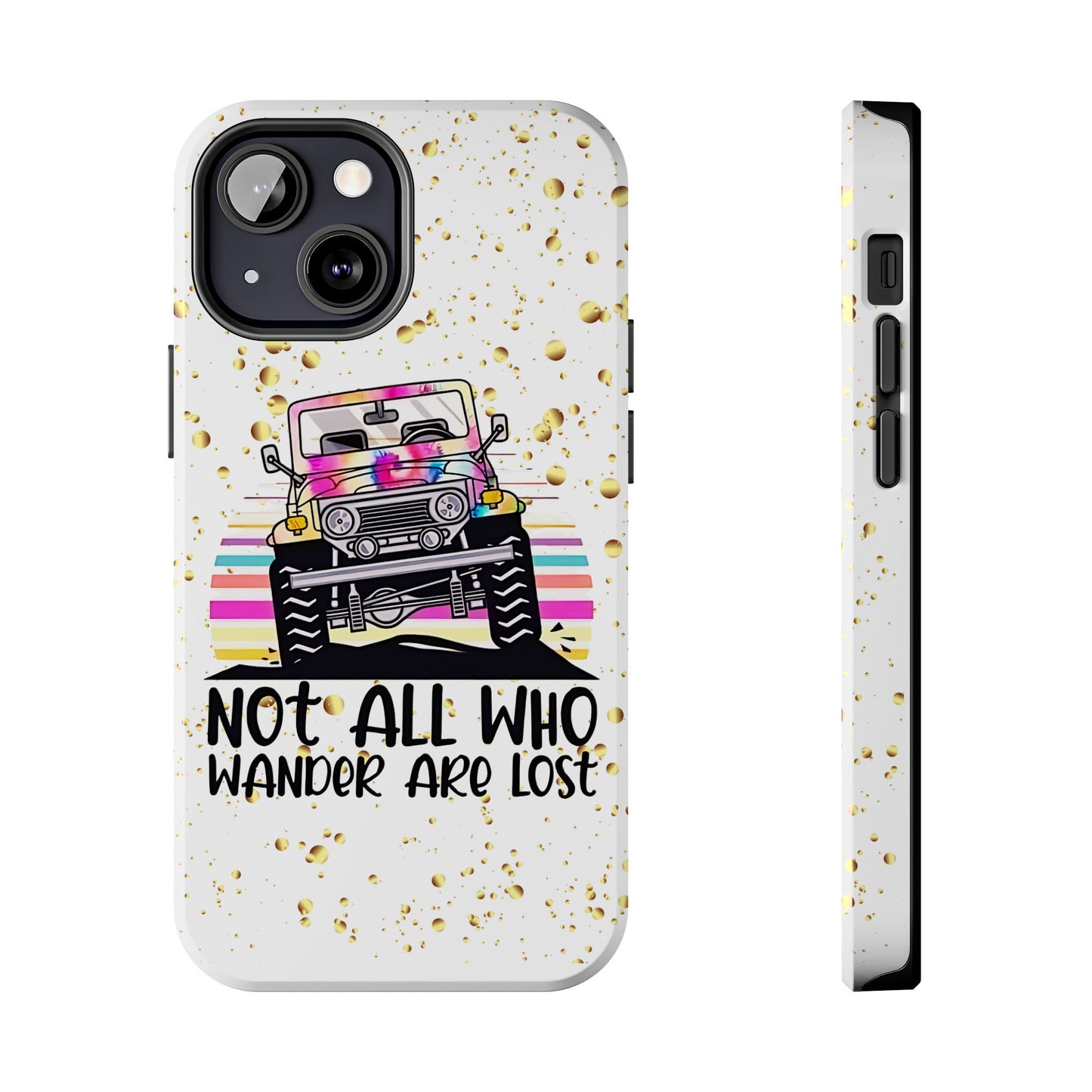 Apple iPhone, Tough Phone Case (13-15 Pro Max) JEEP, " Not All Who Wander..."