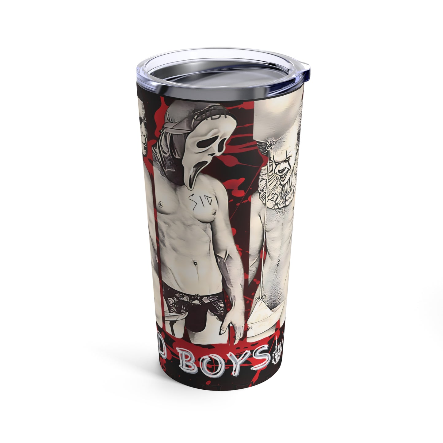 "I Love Bad Boys" Halloween, Sexy/ Scary Monsters, 20oz Stainless-Steel Tumbler