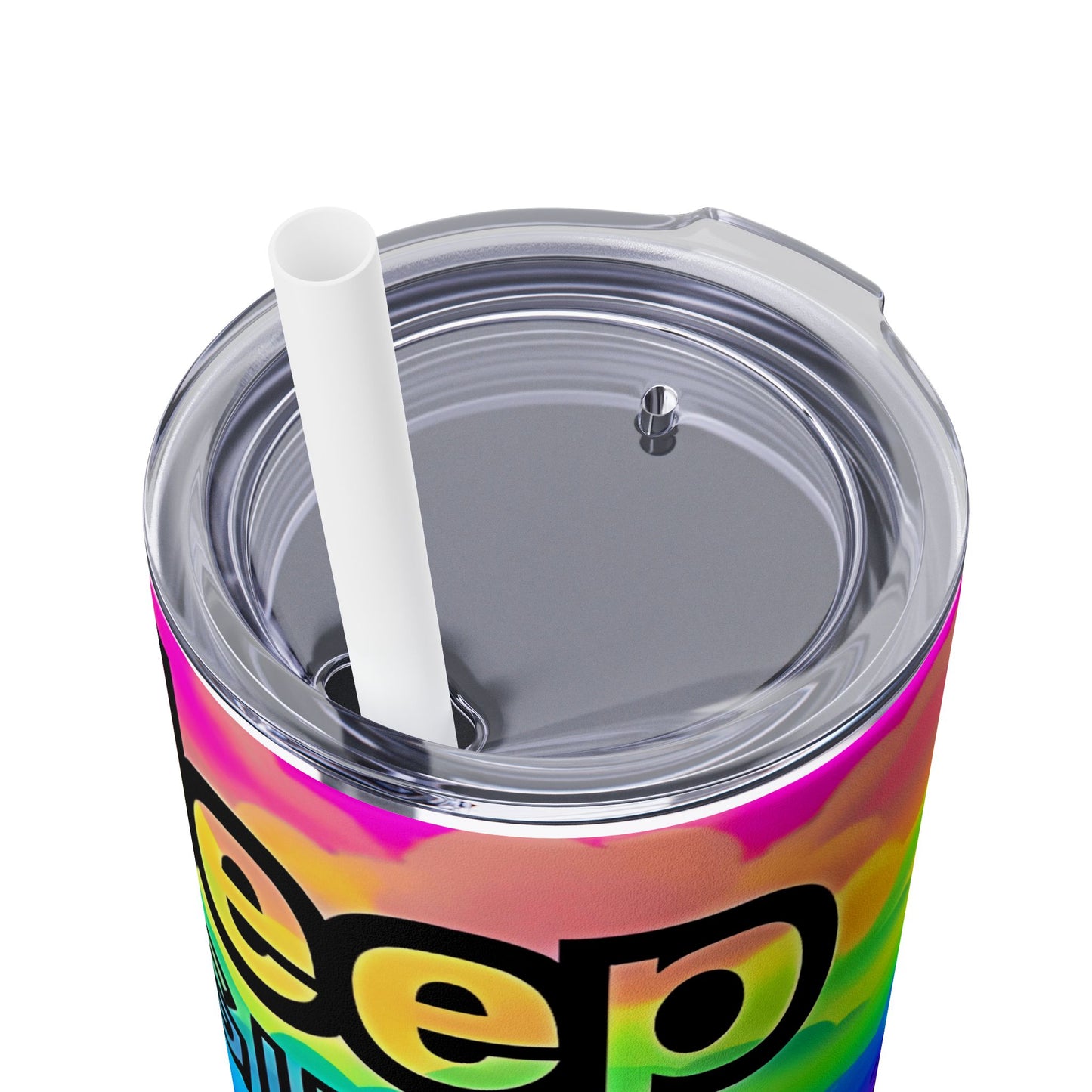 "Jeep Girl," Skinny Tumbler with Straw, Stainless Steel, 20oz