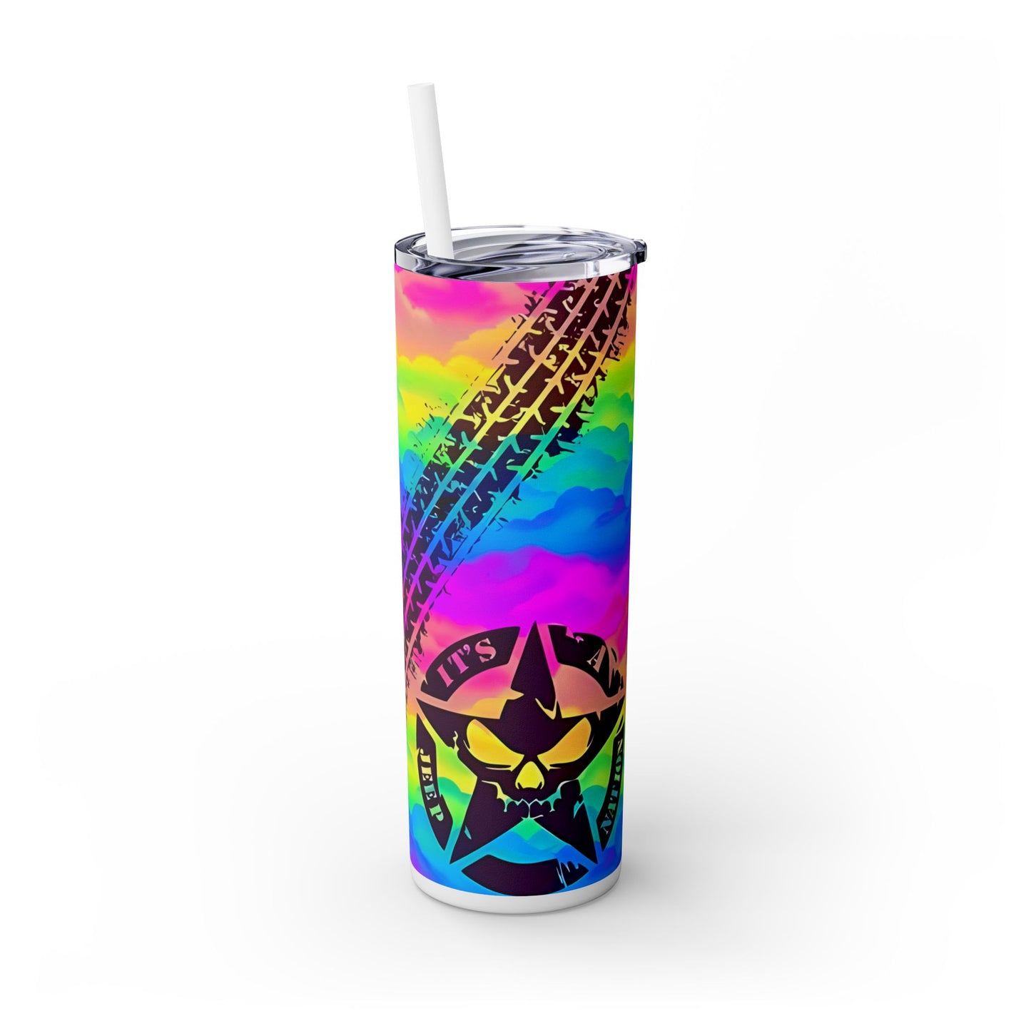 "Jeep Girl," Skinny Tumbler with Straw, Stainless Steel, 20oz