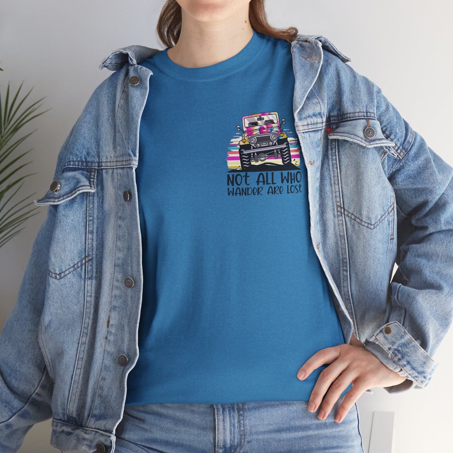 Woman's Jeep T-Shirt, "Not All Who Wonder Are Lost" Tee, New