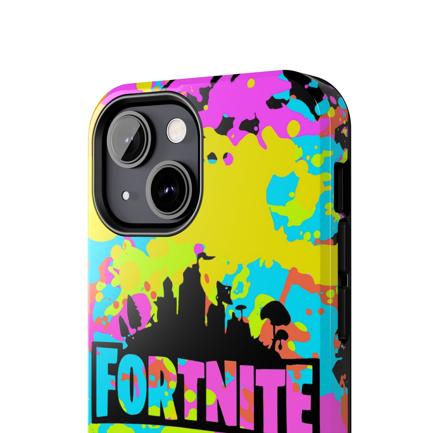 Apple iPhone Tough Phone Case (13-15 Pro Max) Splash Paint Fortnite