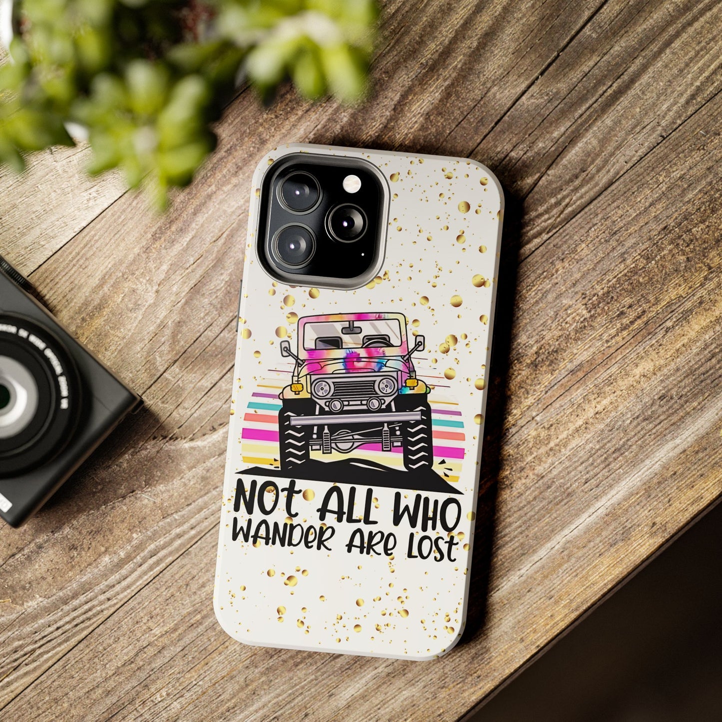 Apple iPhone, Tough Phone Case (13-15 Pro Max) JEEP, " Not All Who Wander..."