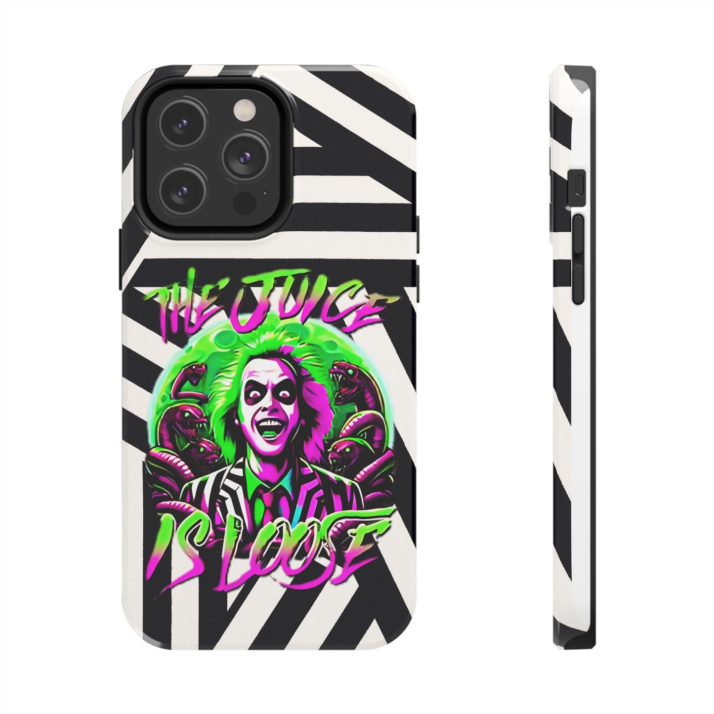 Apple iPhone Tough Case (13-15 Pro Max), Beetle Juice "The Juice Is Loose"